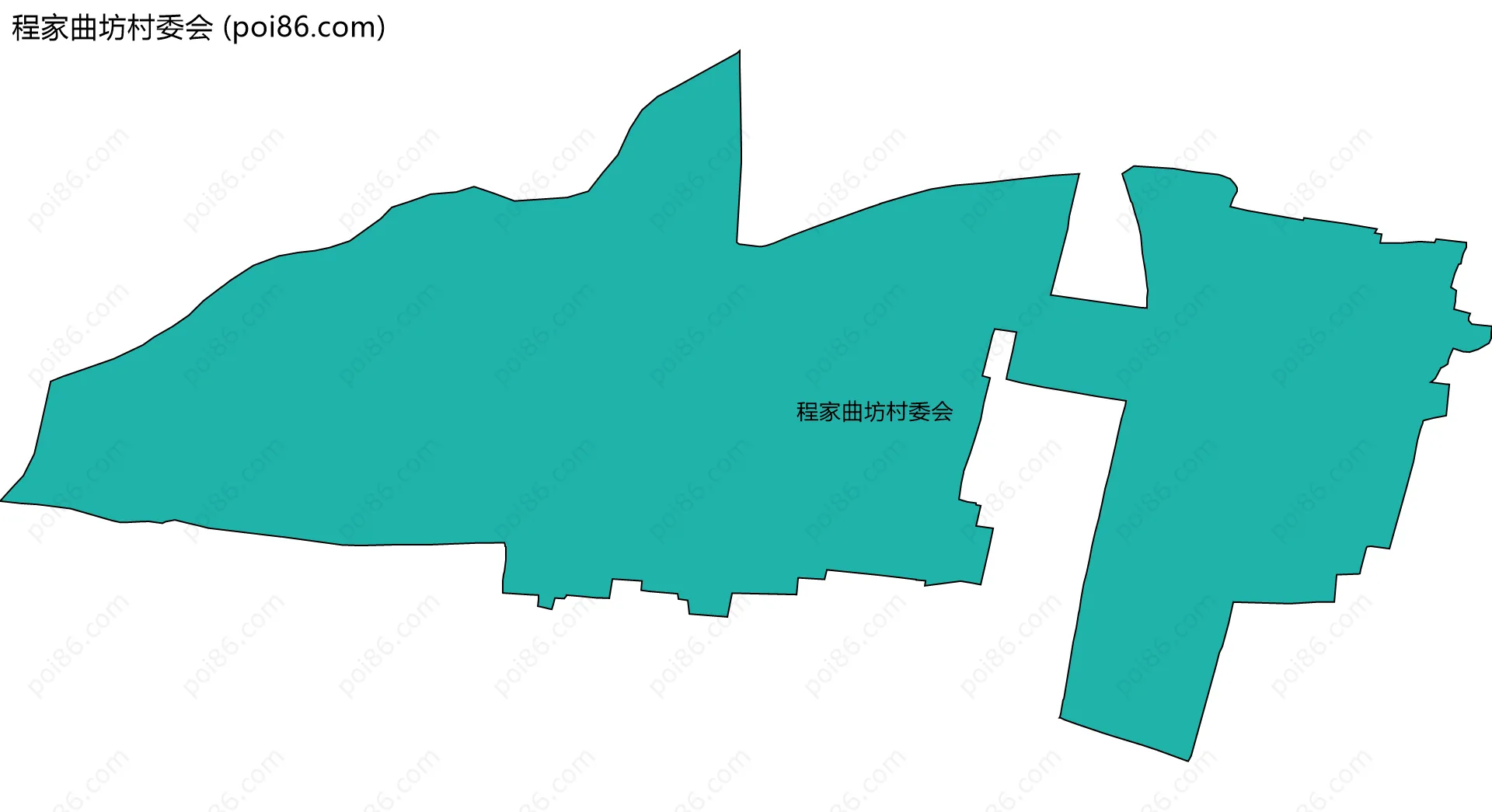 程家曲坊村委会边界地图