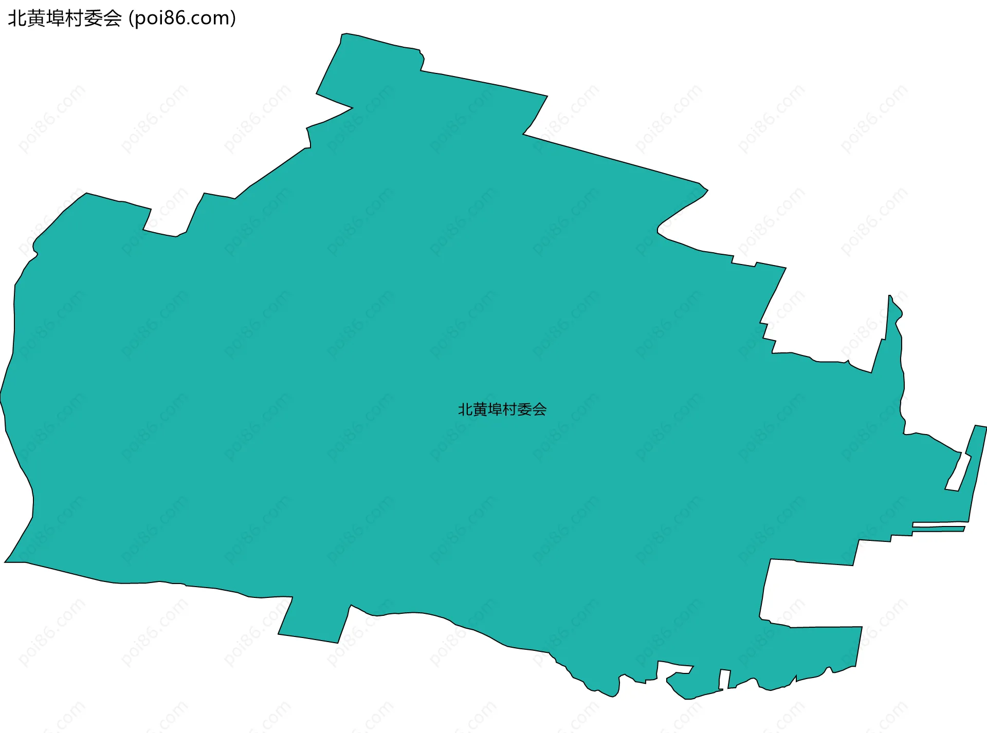 北黄埠村委会边界地图