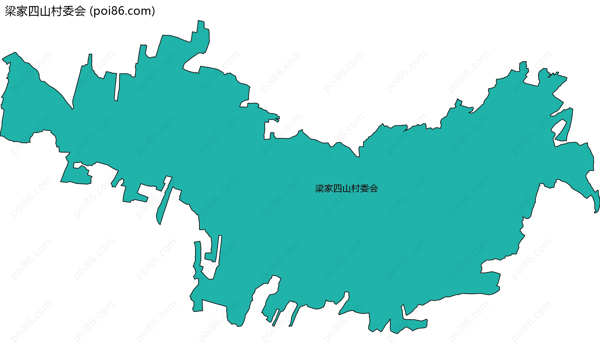 梁家四山村委会边界地图