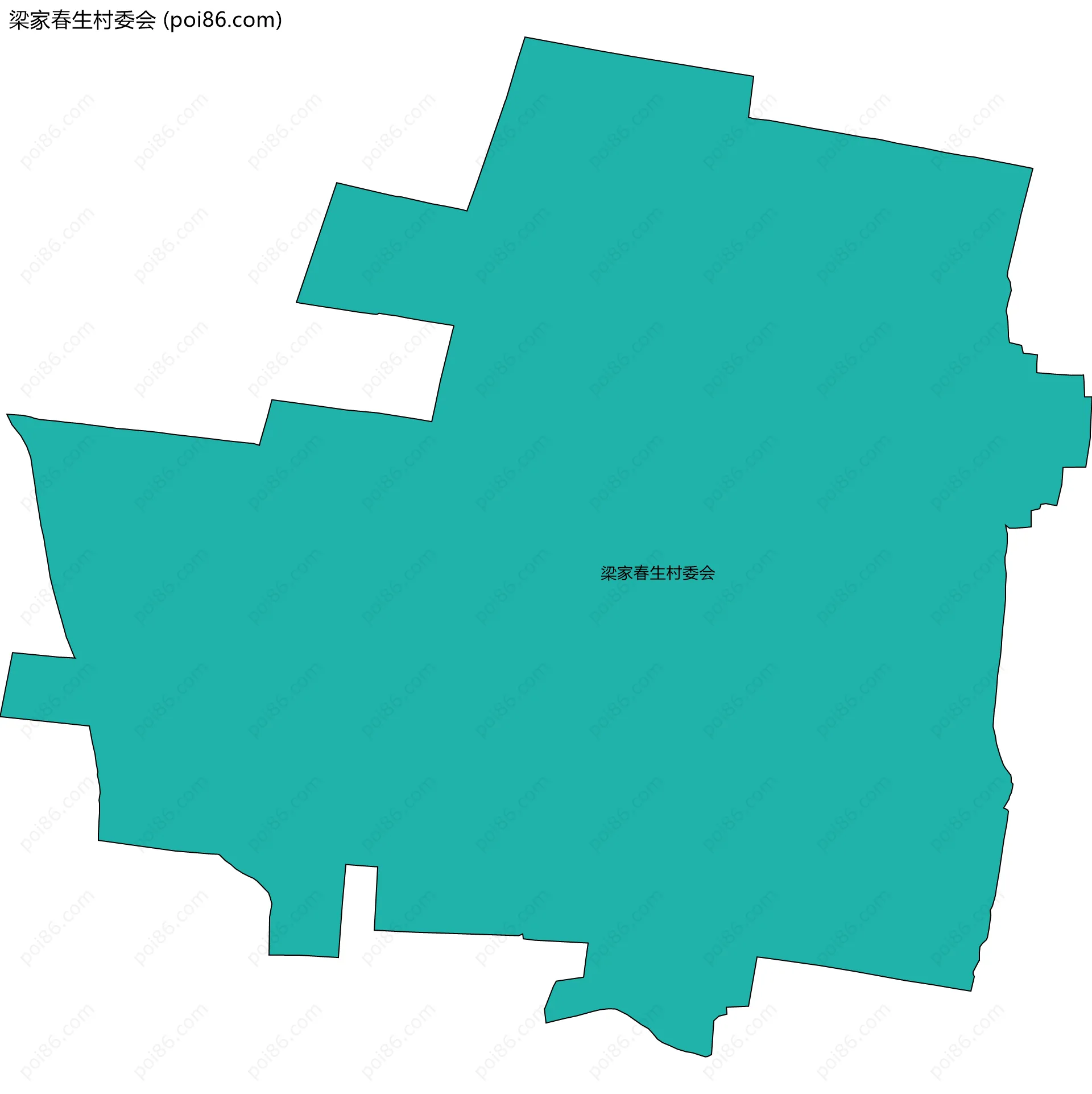 梁家春生村委会边界地图