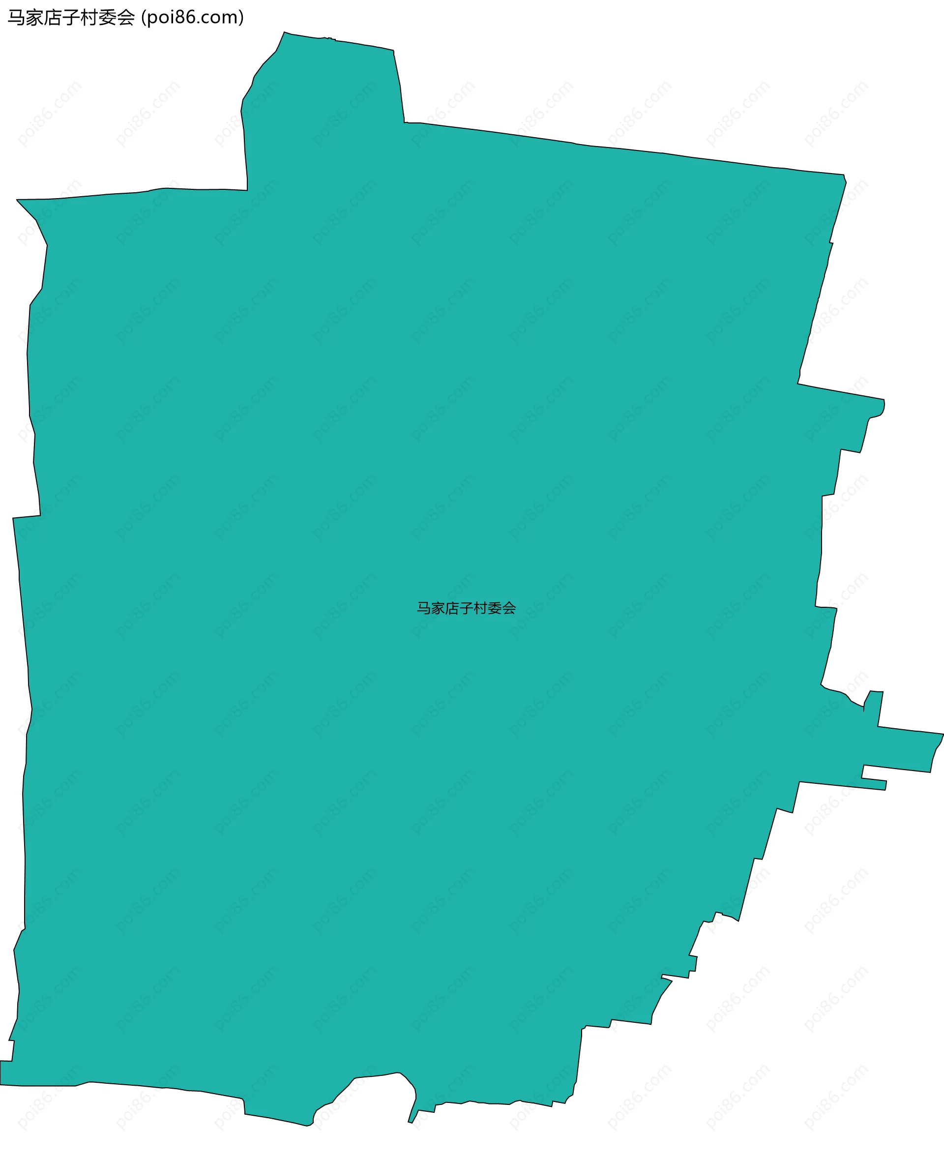 马家店子村委会边界地图