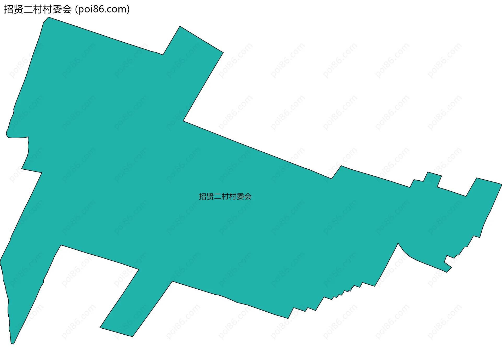 招贤二村村委会边界地图