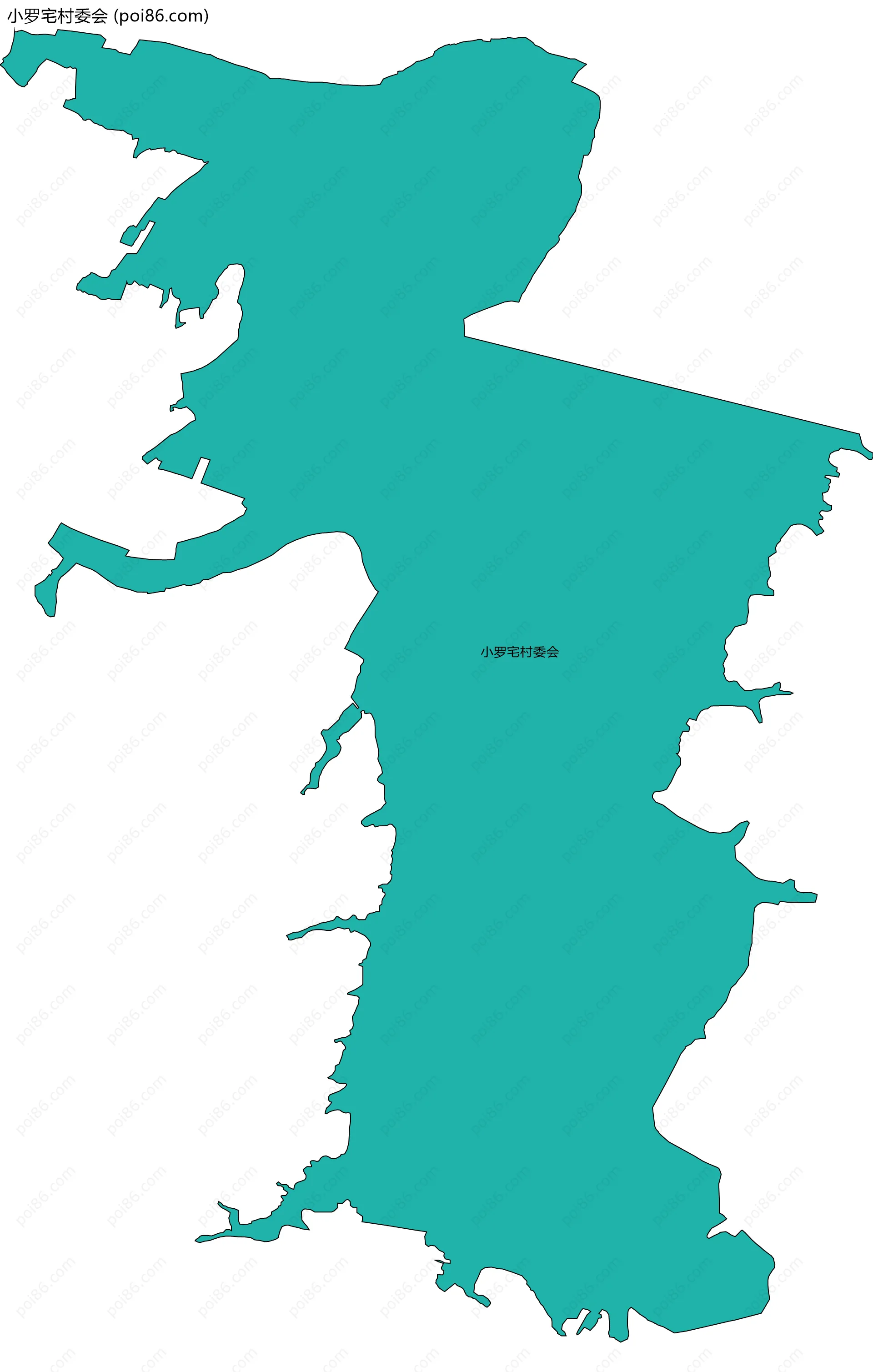 小罗宅村委会边界地图