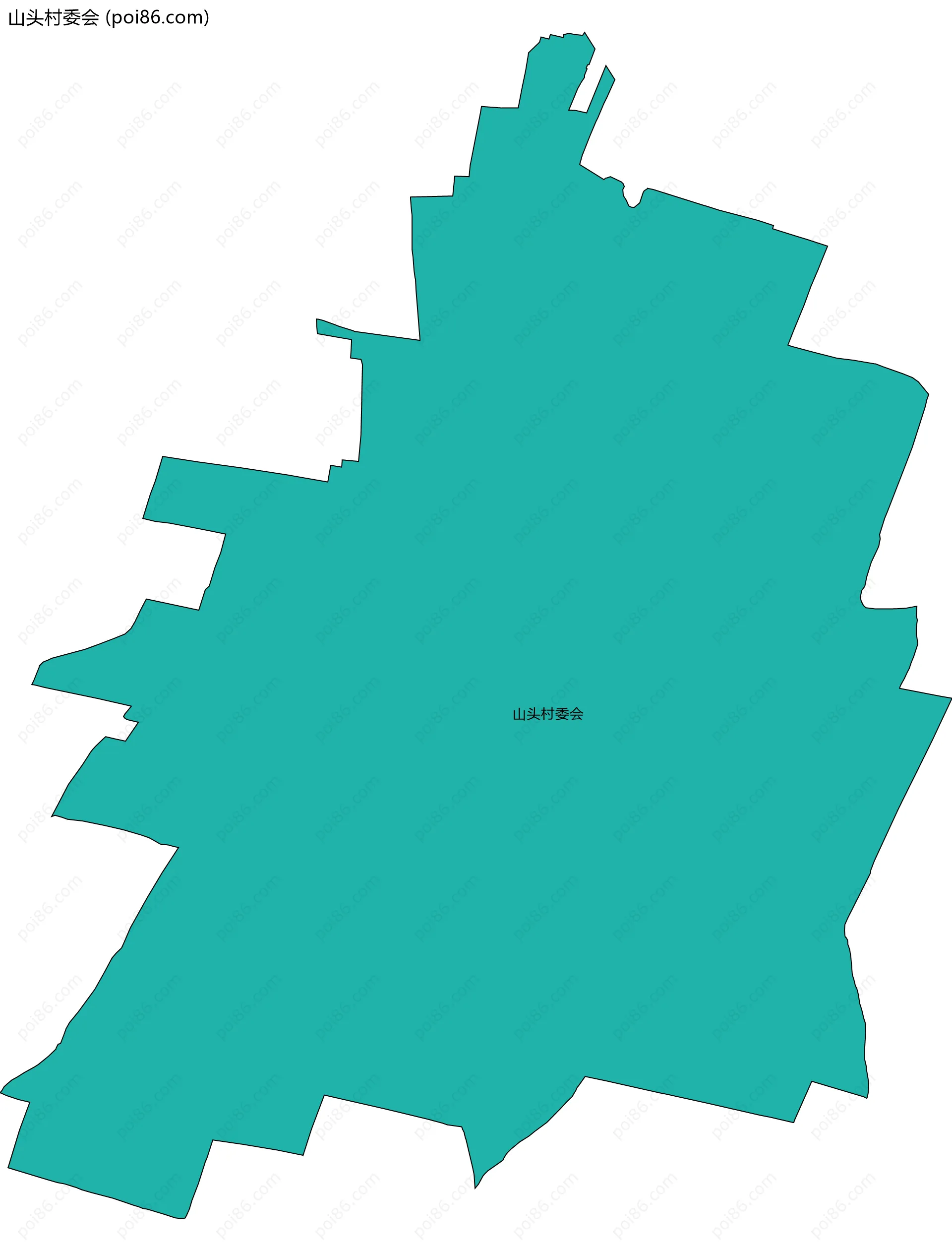 山头村委会边界地图