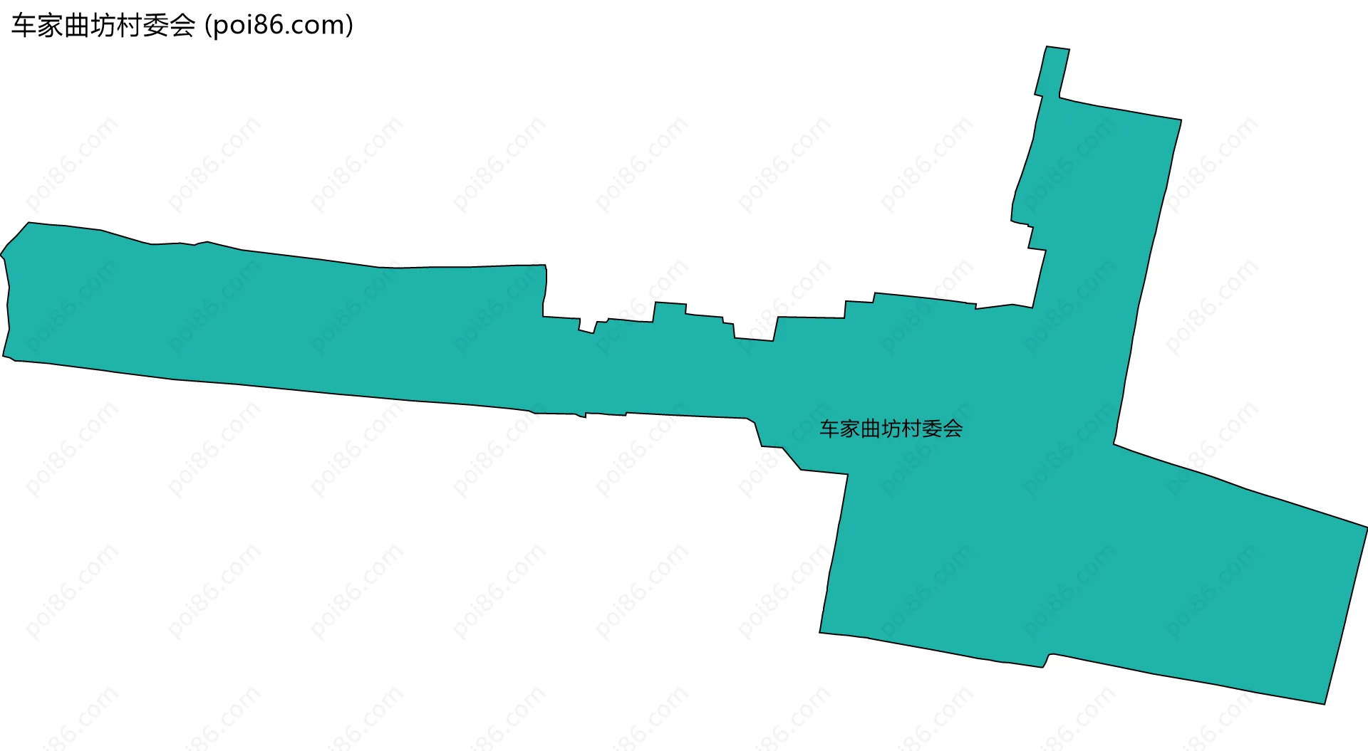 车家曲坊村委会边界地图
