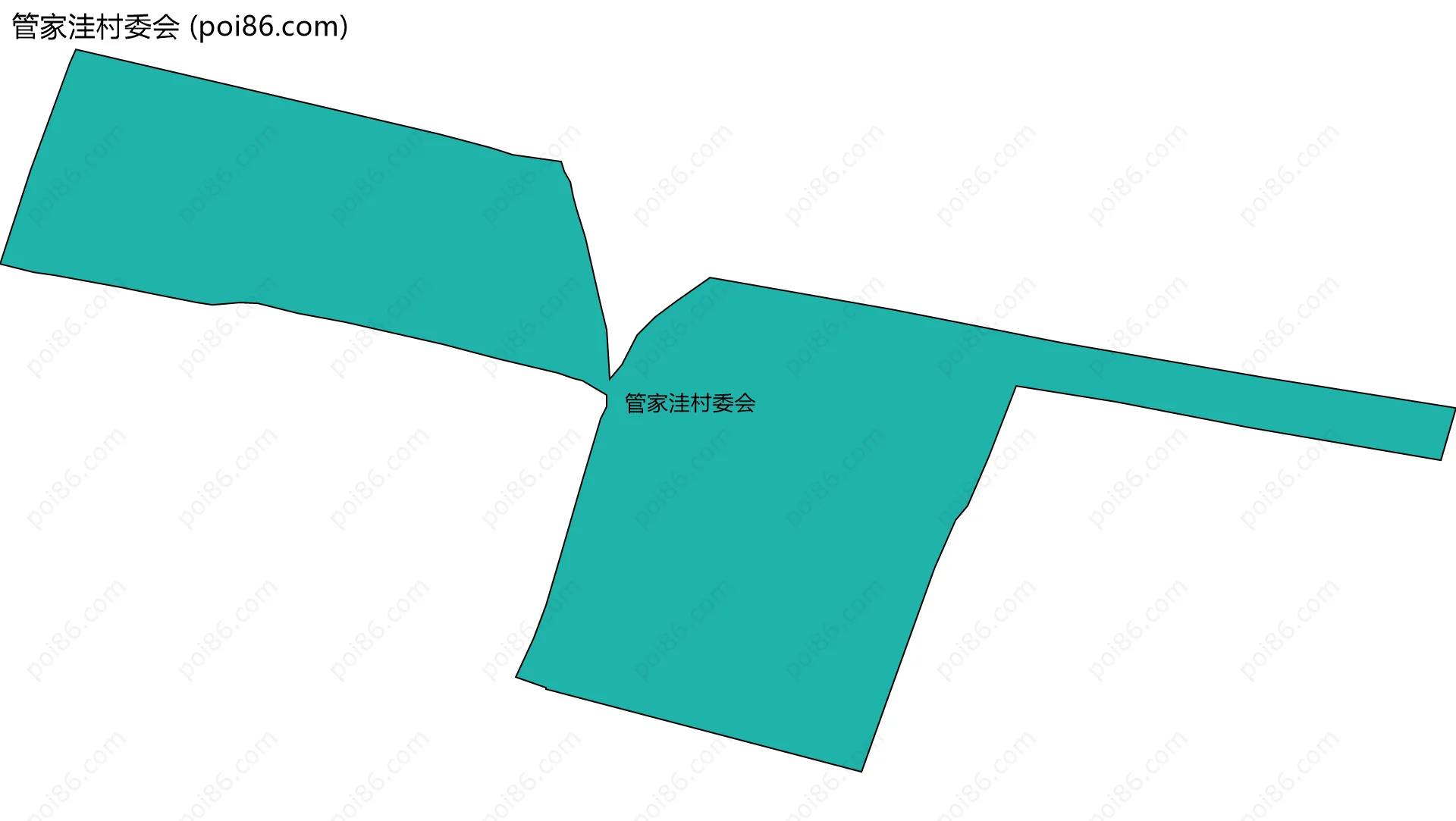 管家洼村委会边界地图