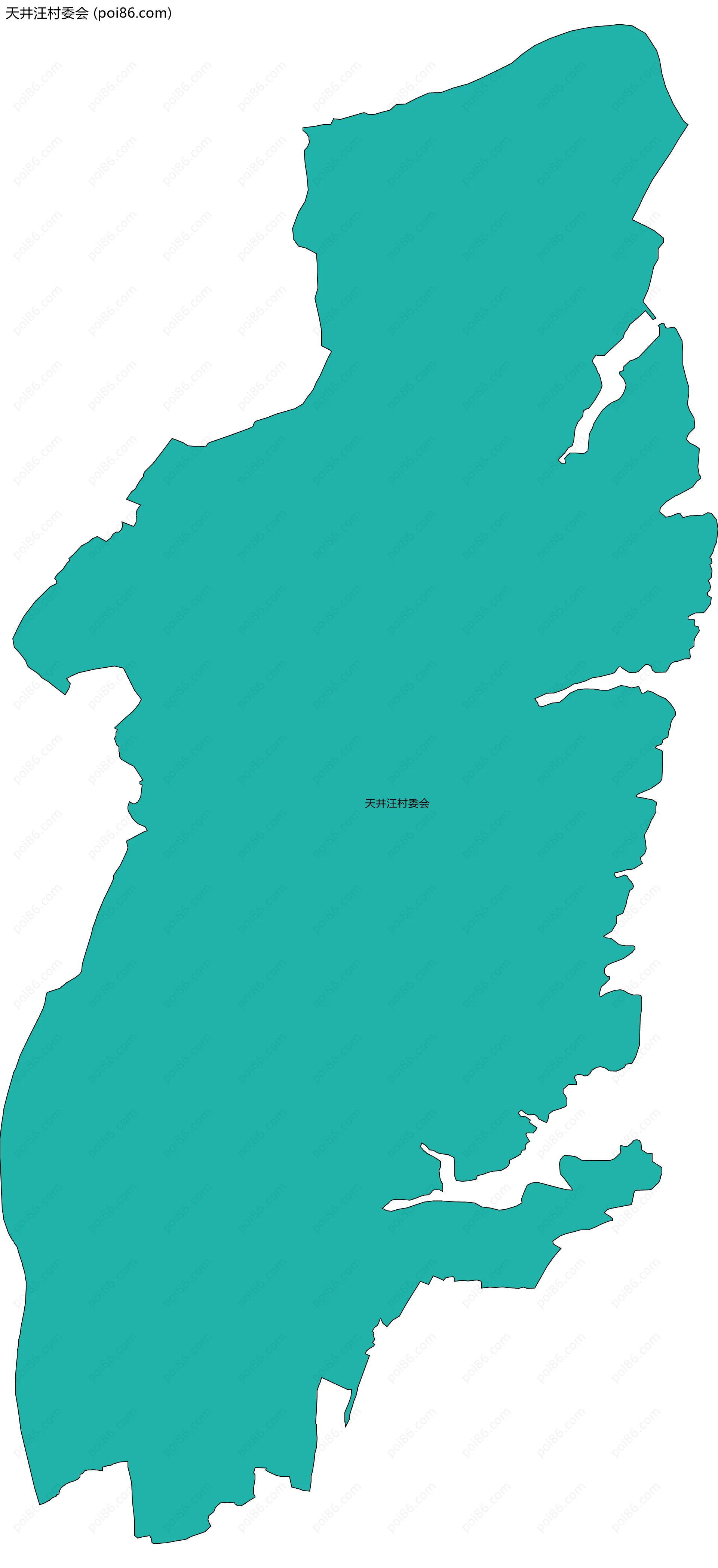 天井汪村委会边界地图