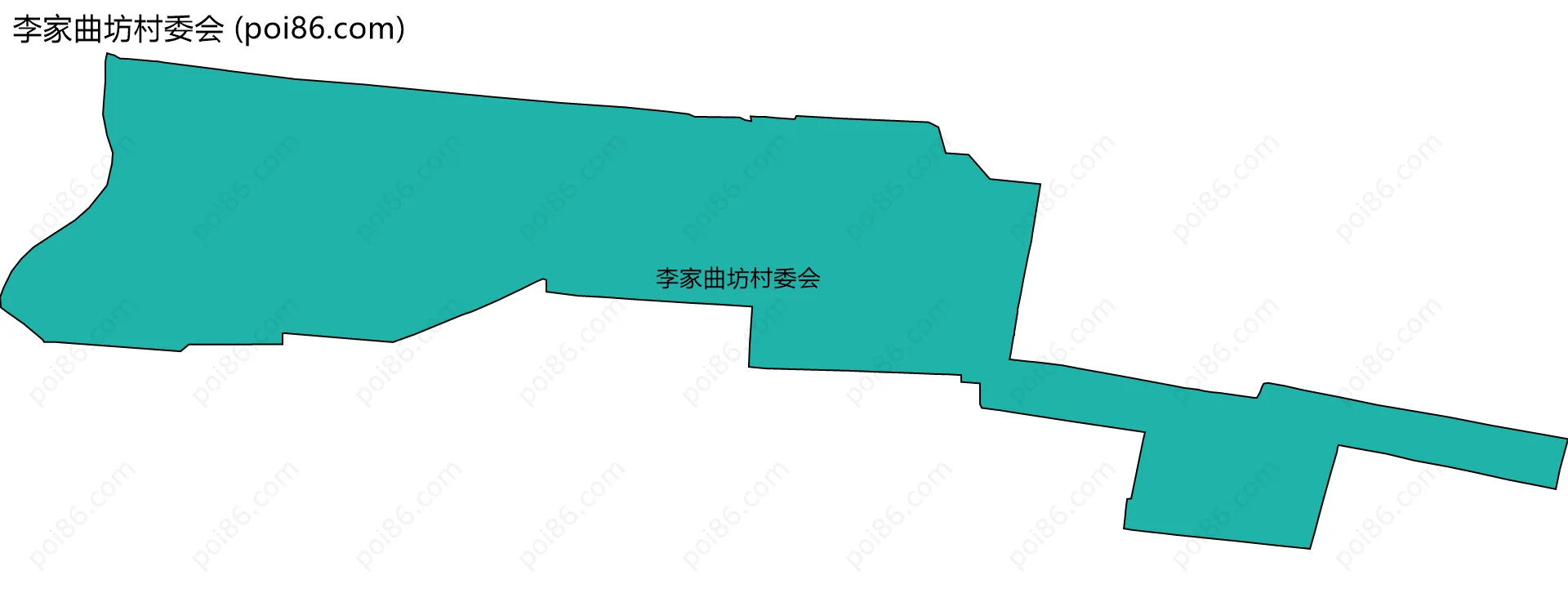 李家曲坊村委会边界地图