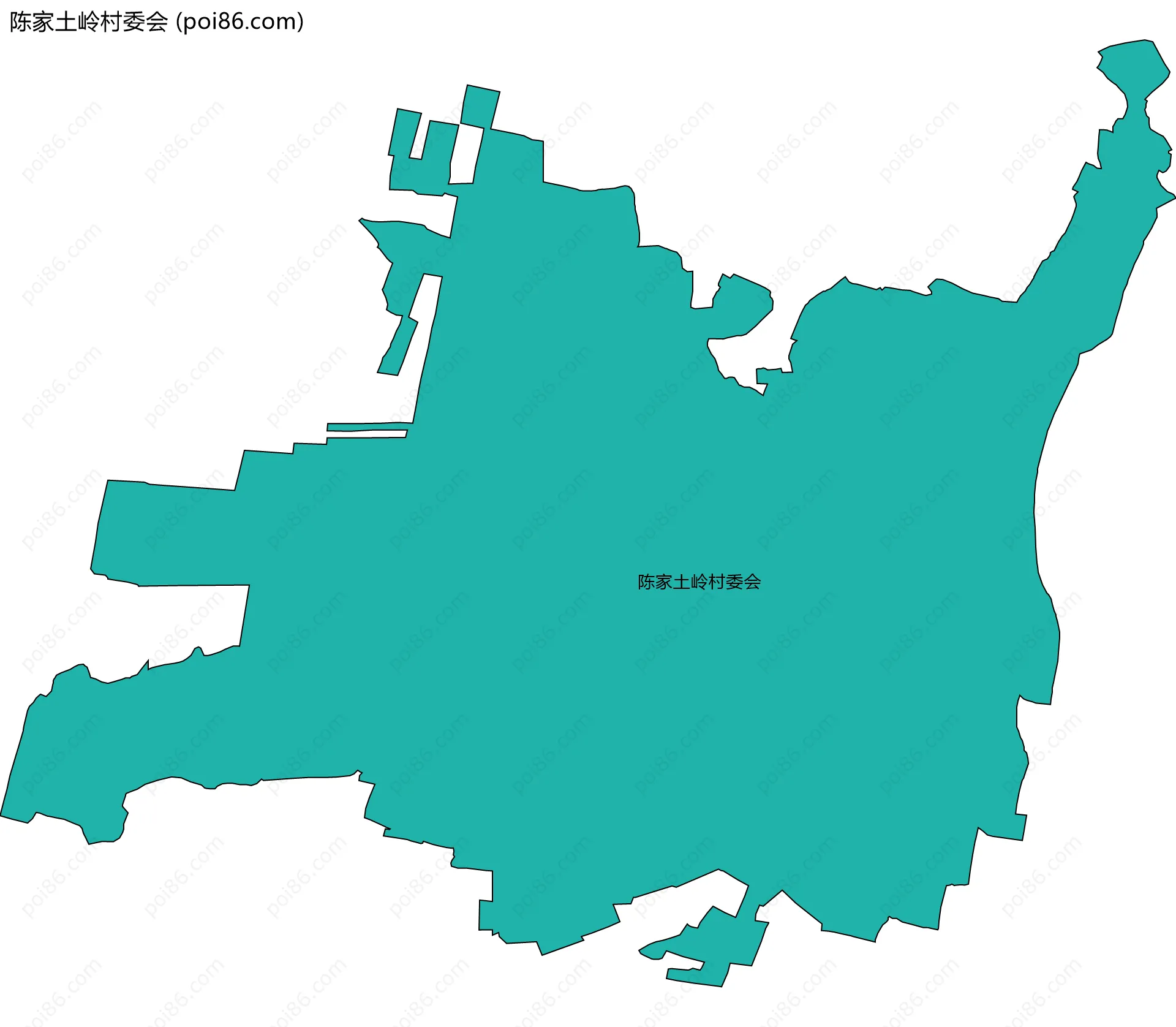 陈家土岭村委会边界地图