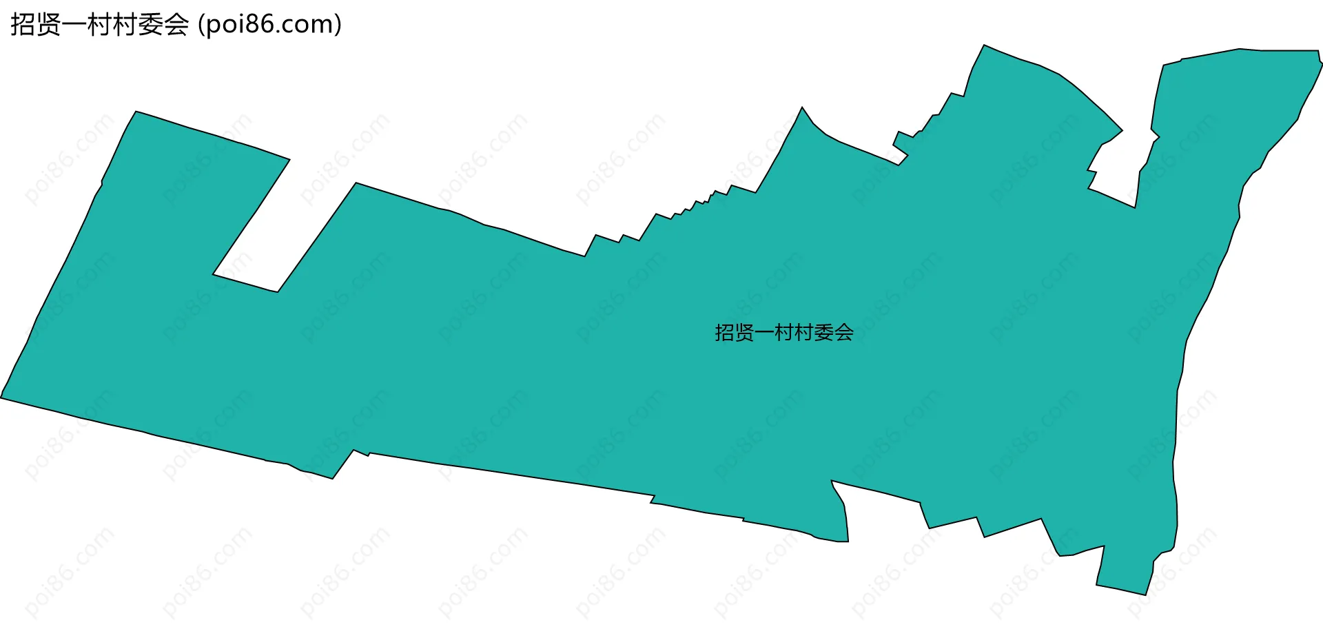 招贤一村村委会边界地图