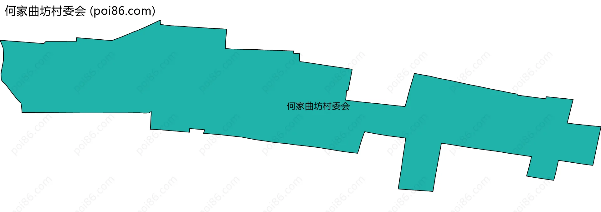 何家曲坊村委会边界地图