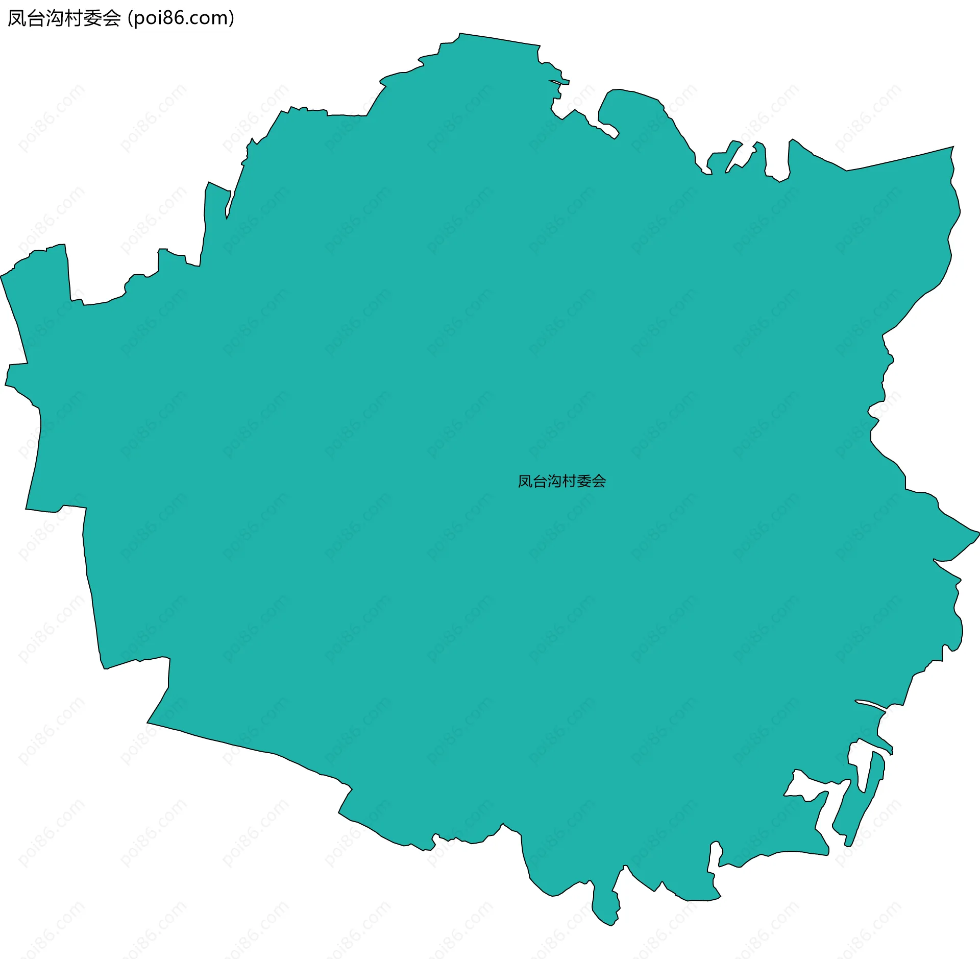 凤台沟村委会边界地图