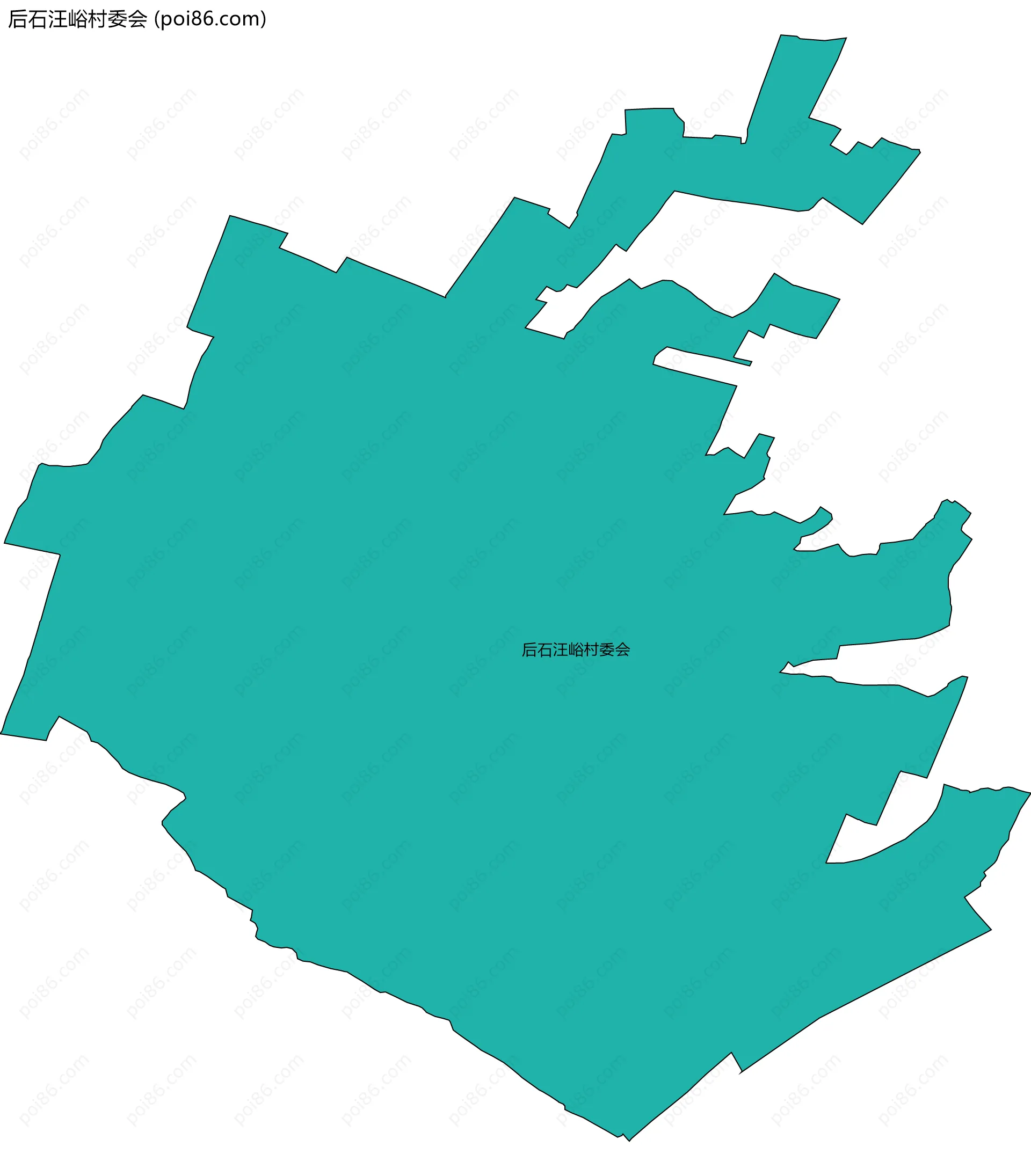 后石汪峪村委会边界地图