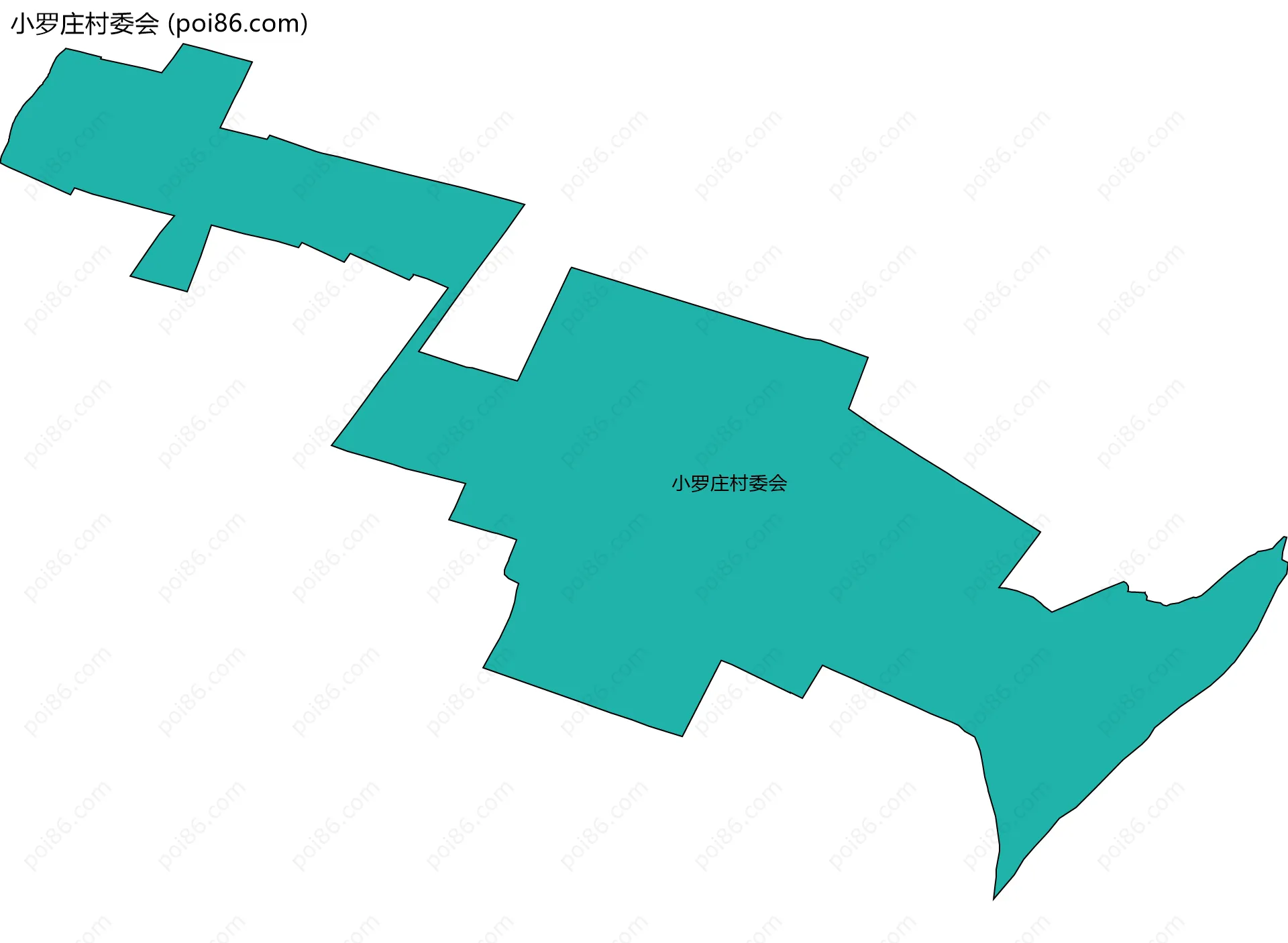 小罗庄村委会边界地图