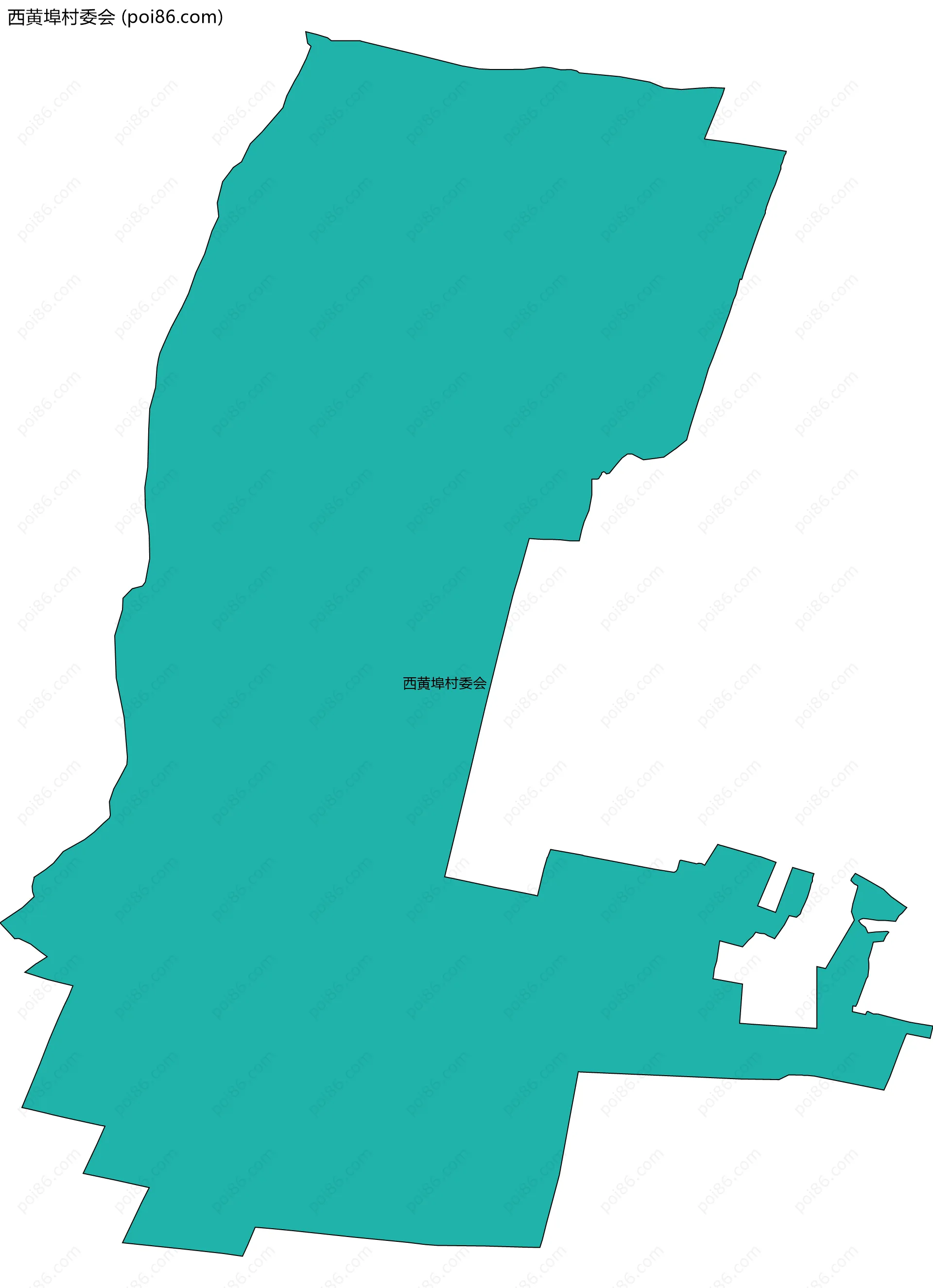 西黄埠村委会边界地图