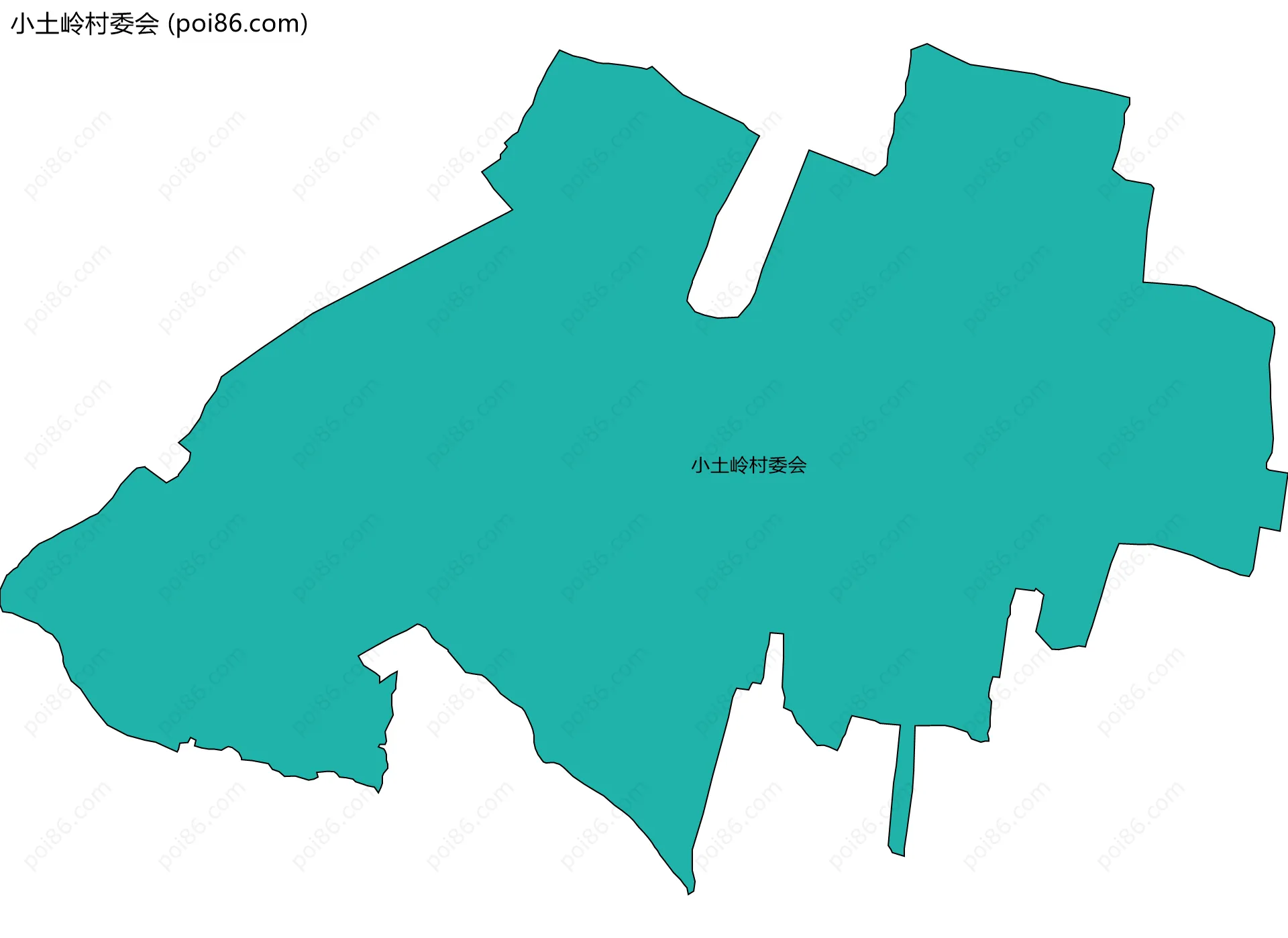 小土岭村委会边界地图