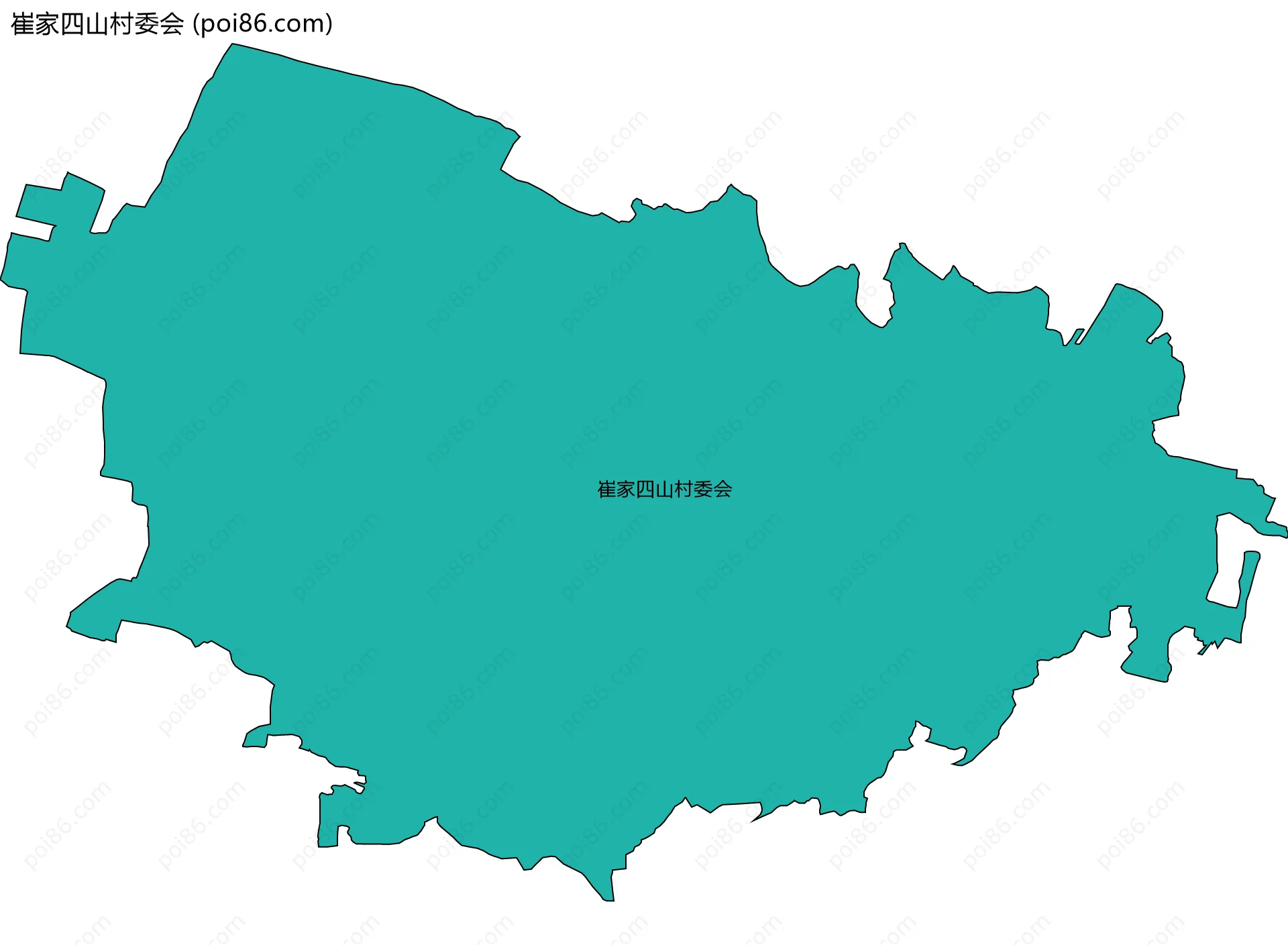 崔家四山村委会边界地图