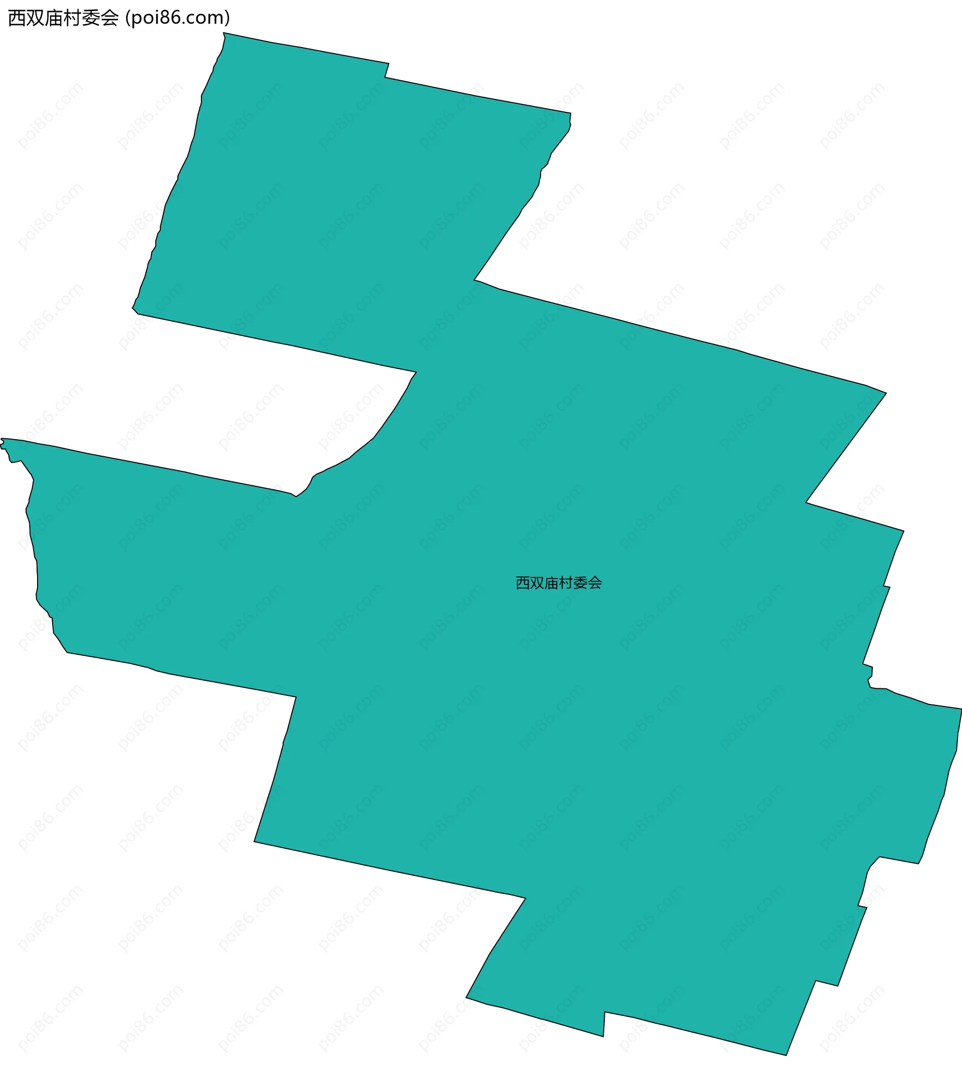 西双庙村委会边界地图