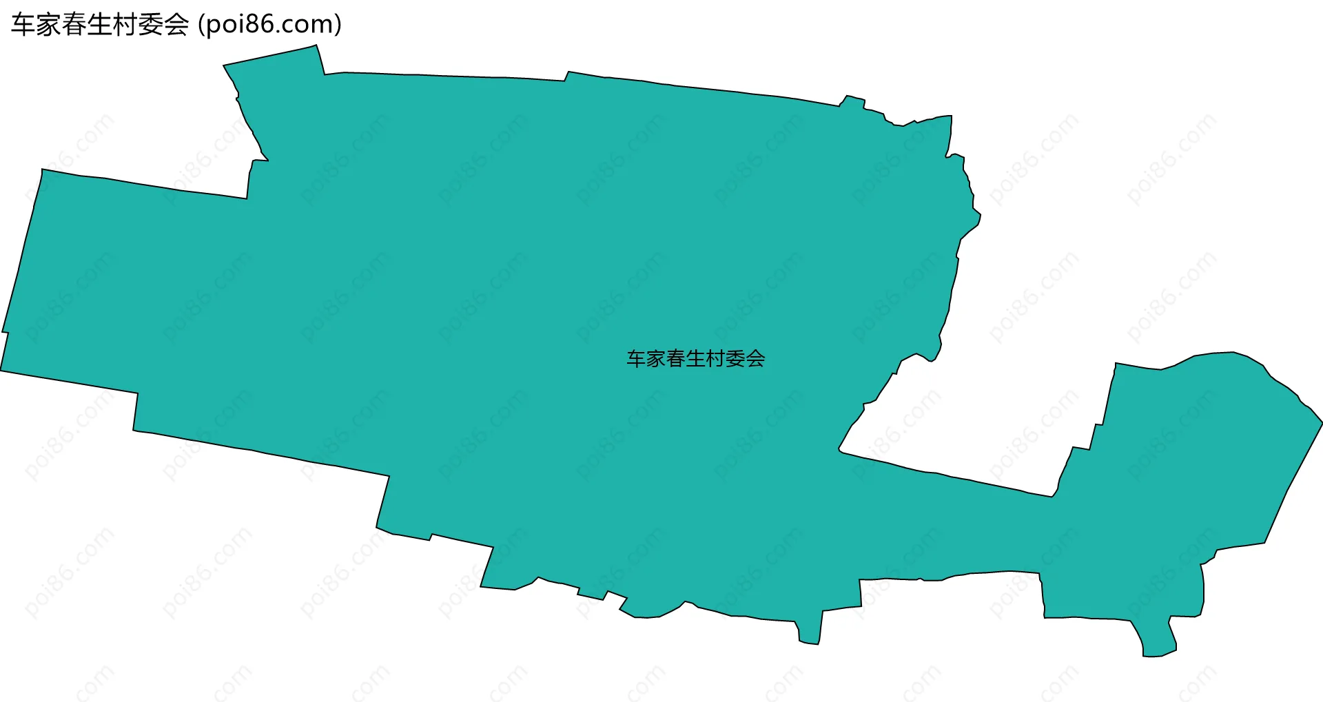 车家春生村委会边界地图