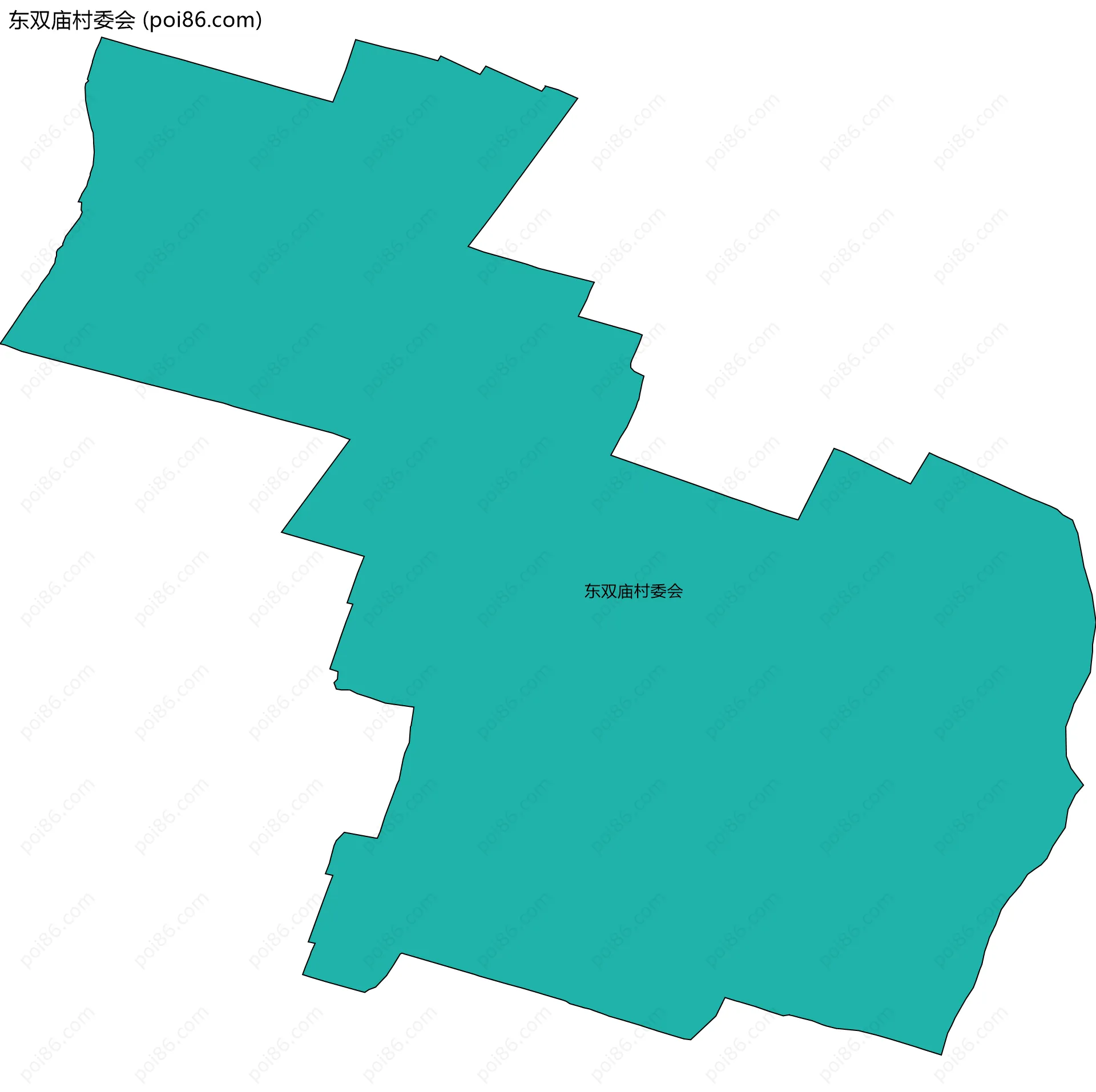 东双庙村委会边界地图