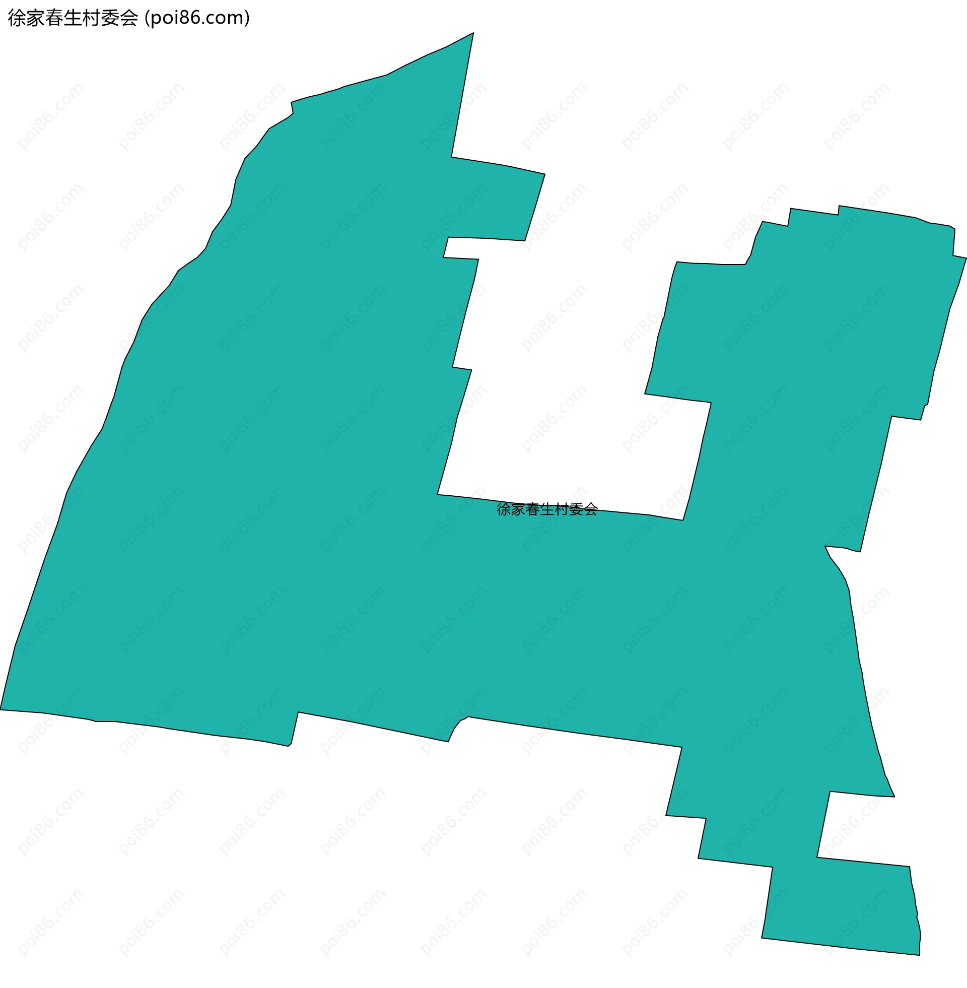 徐家春生村委会边界地图