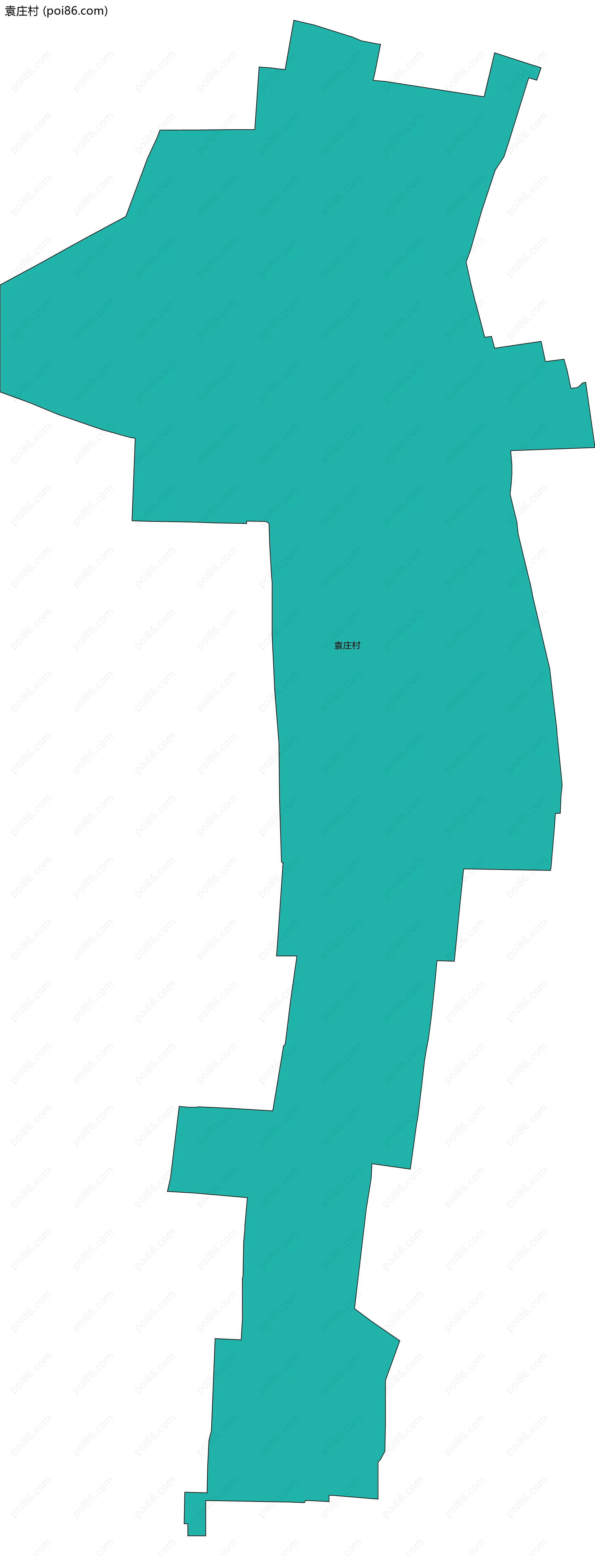 袁庄村边界地图