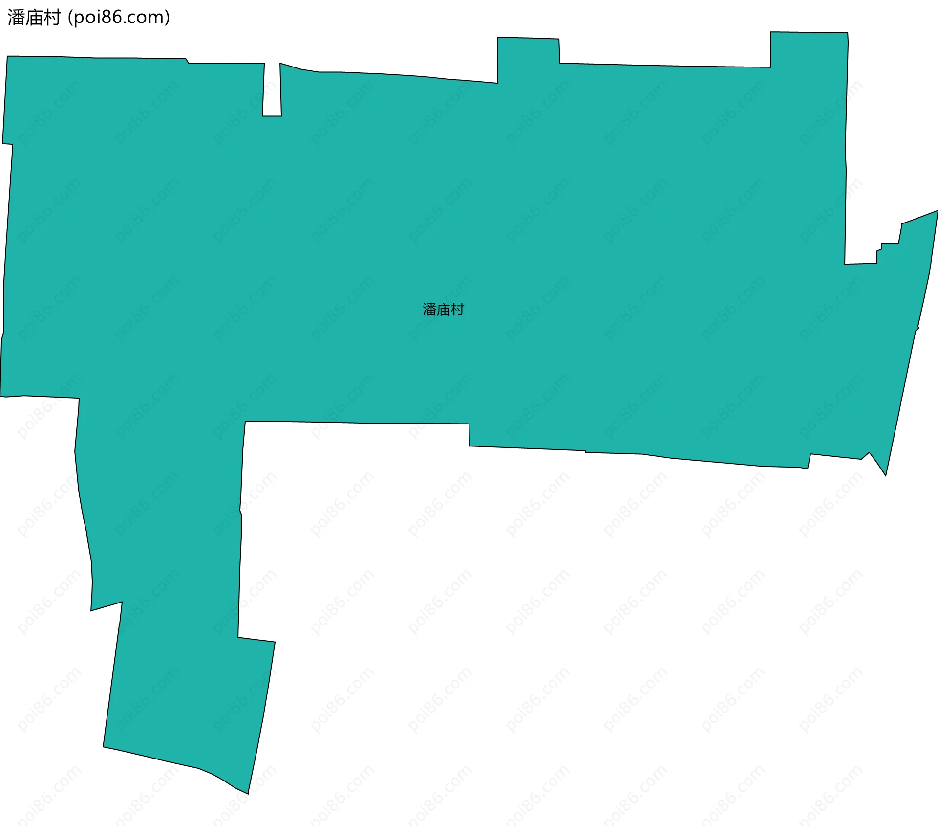 潘庙村边界地图