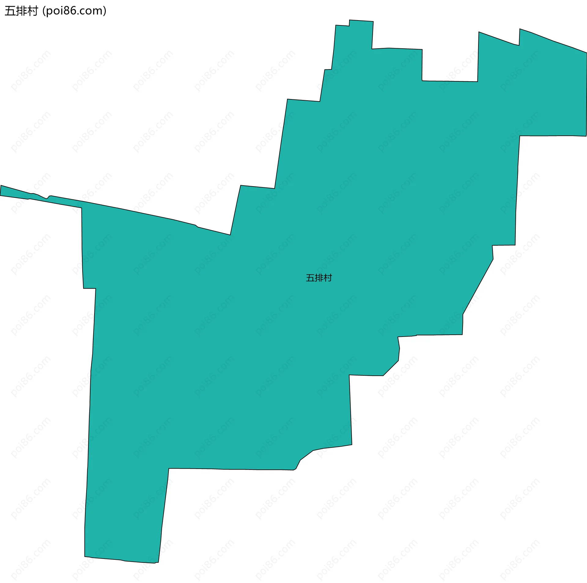 五排村边界地图