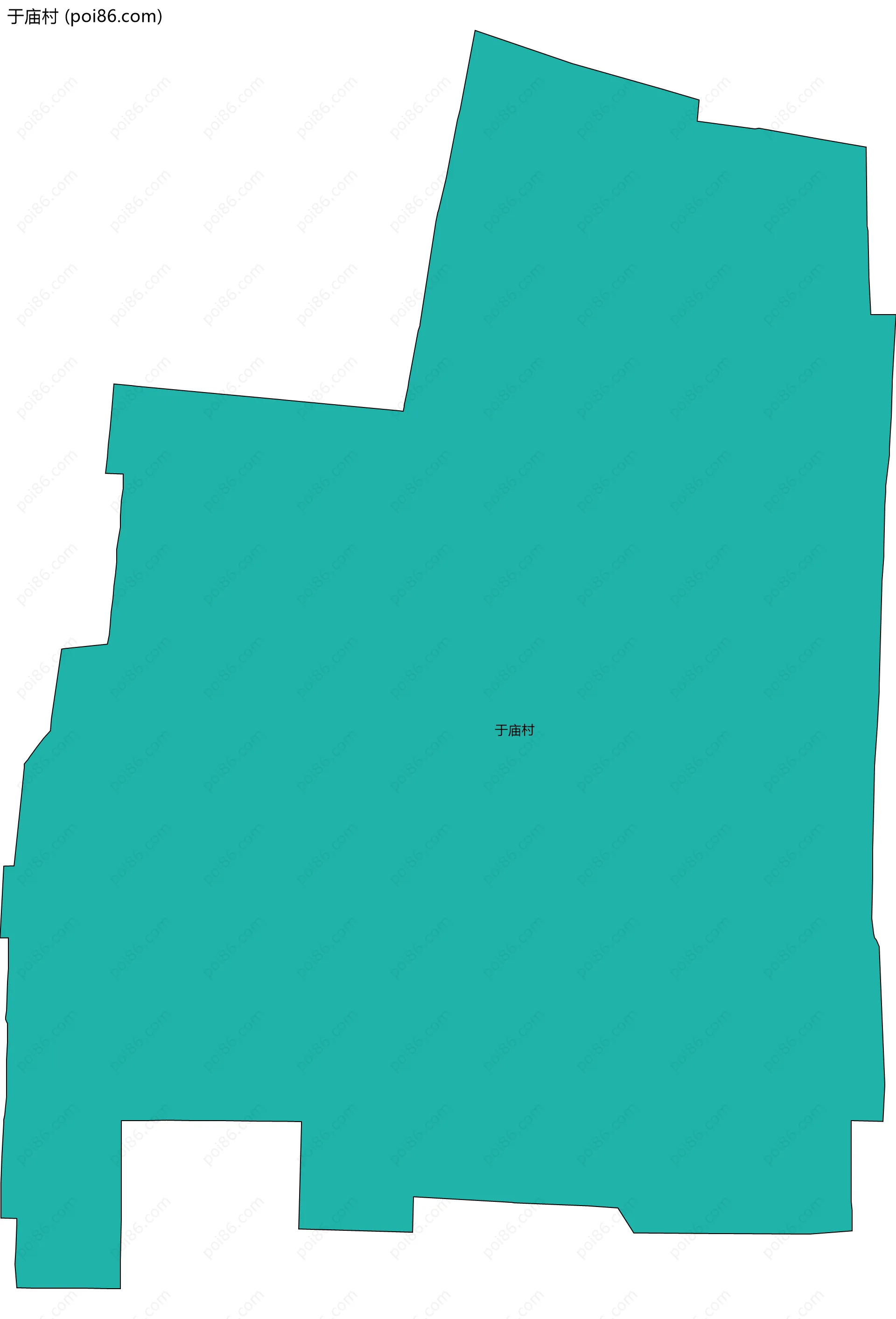 于庙村边界地图