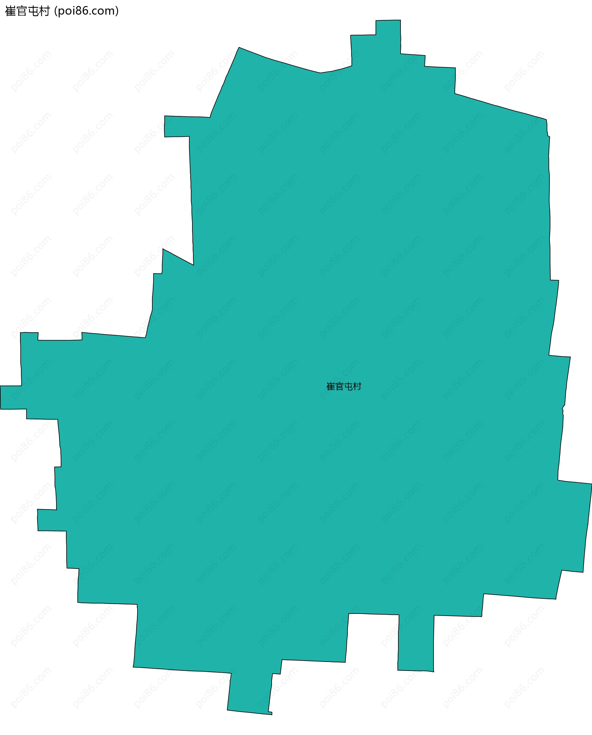 崔官屯村边界地图