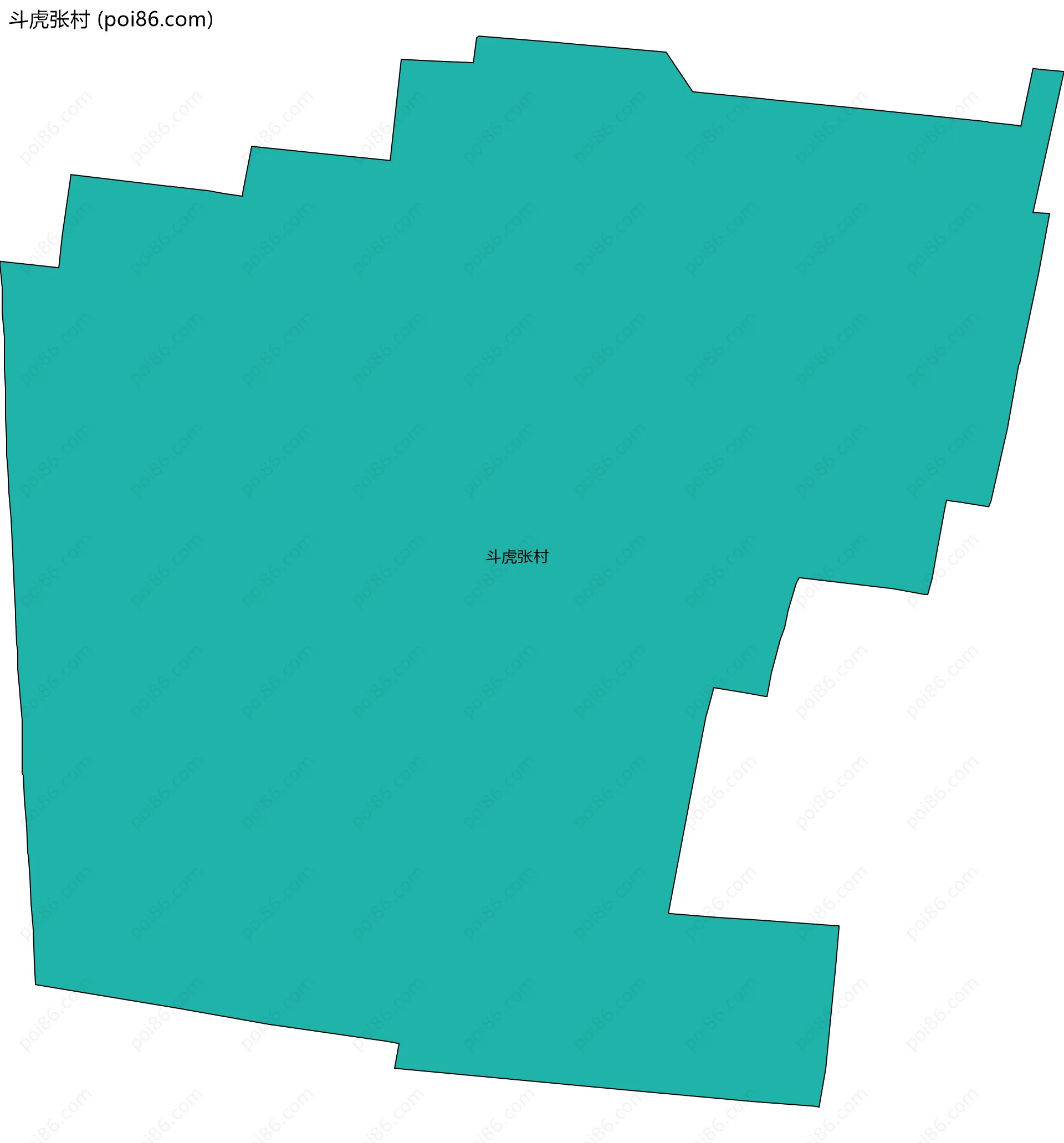 斗虎张村边界地图