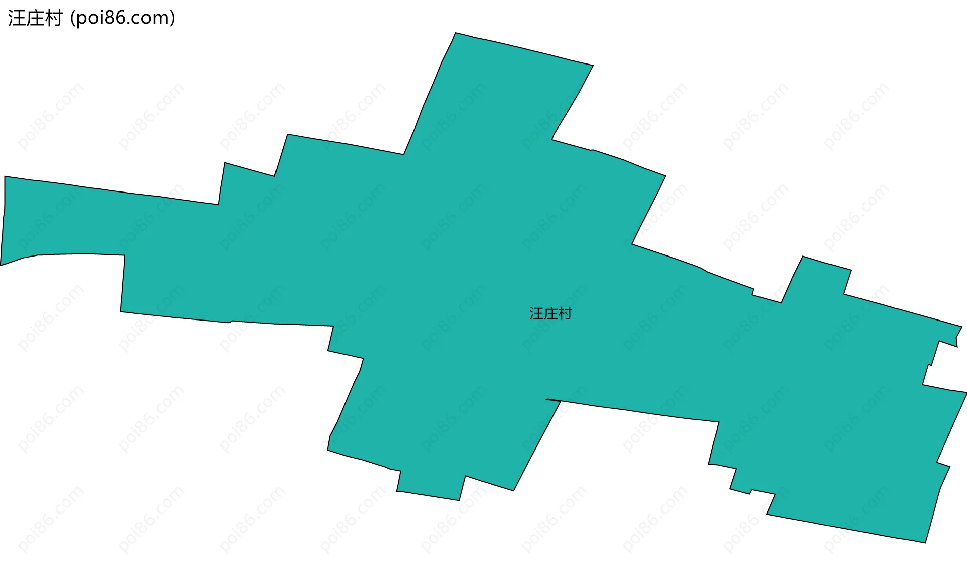 汪庄村边界地图