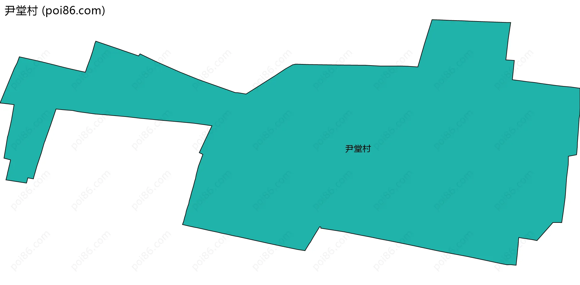 尹堂村边界地图