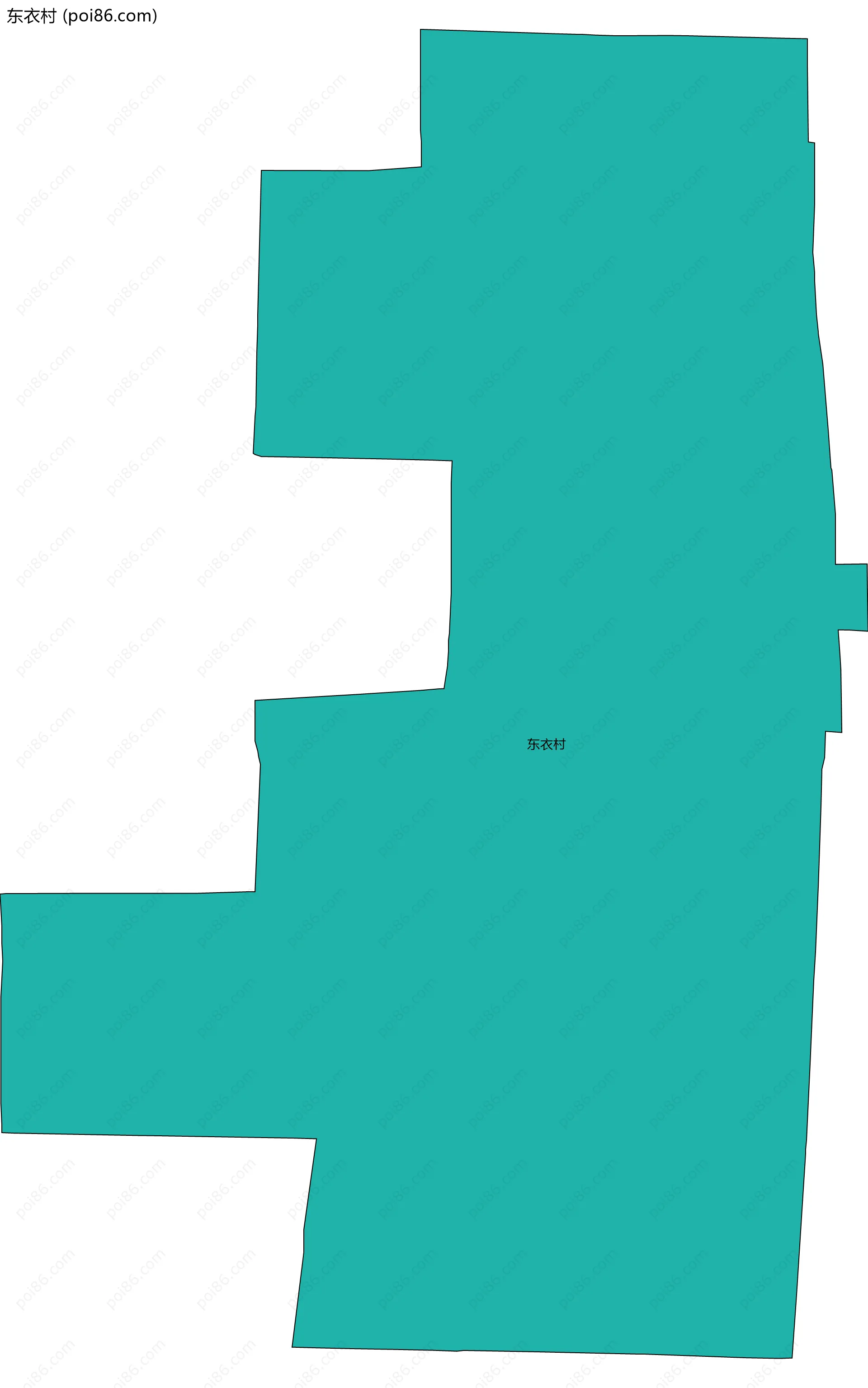 东衣村边界地图