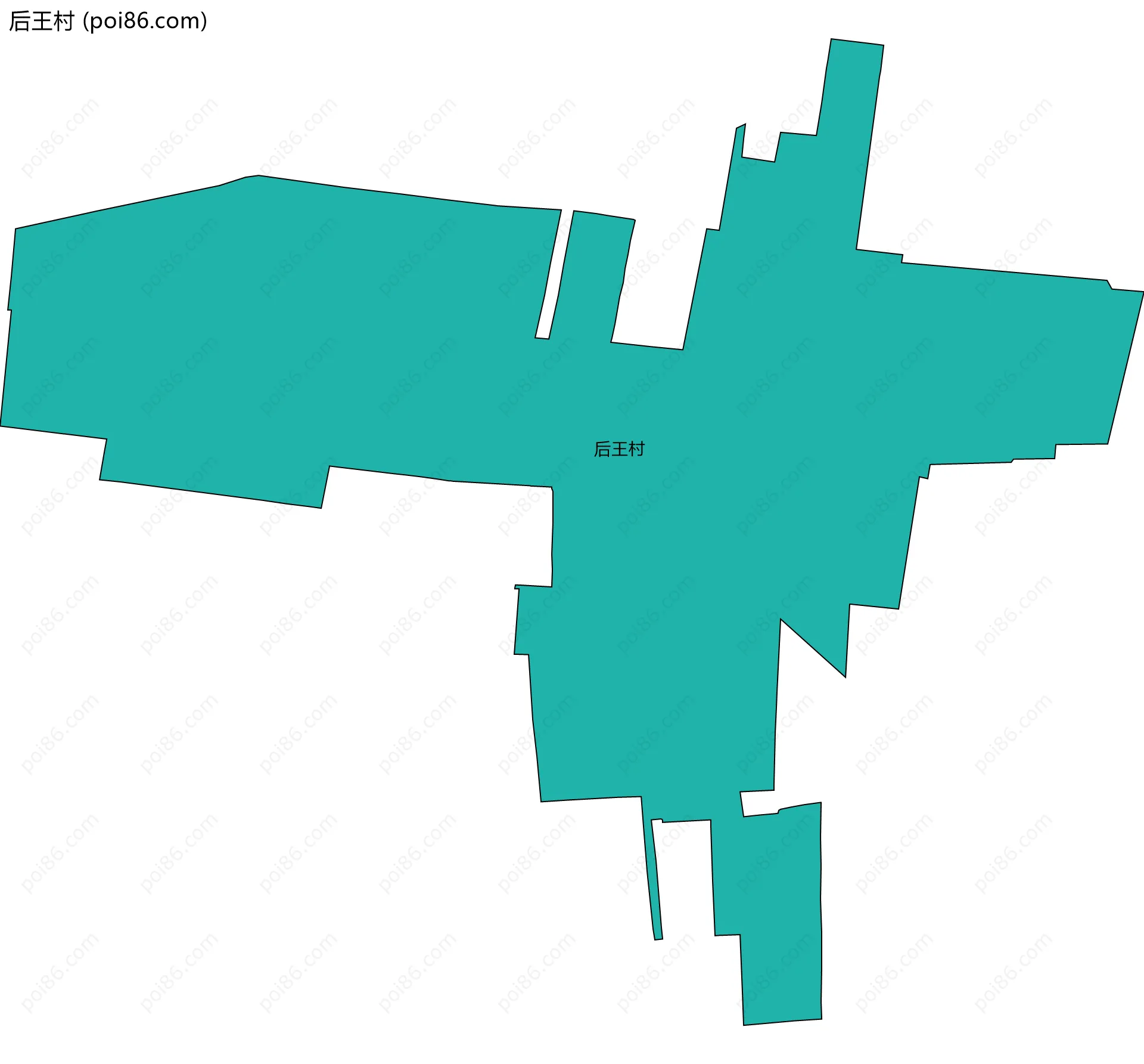 后王村边界地图