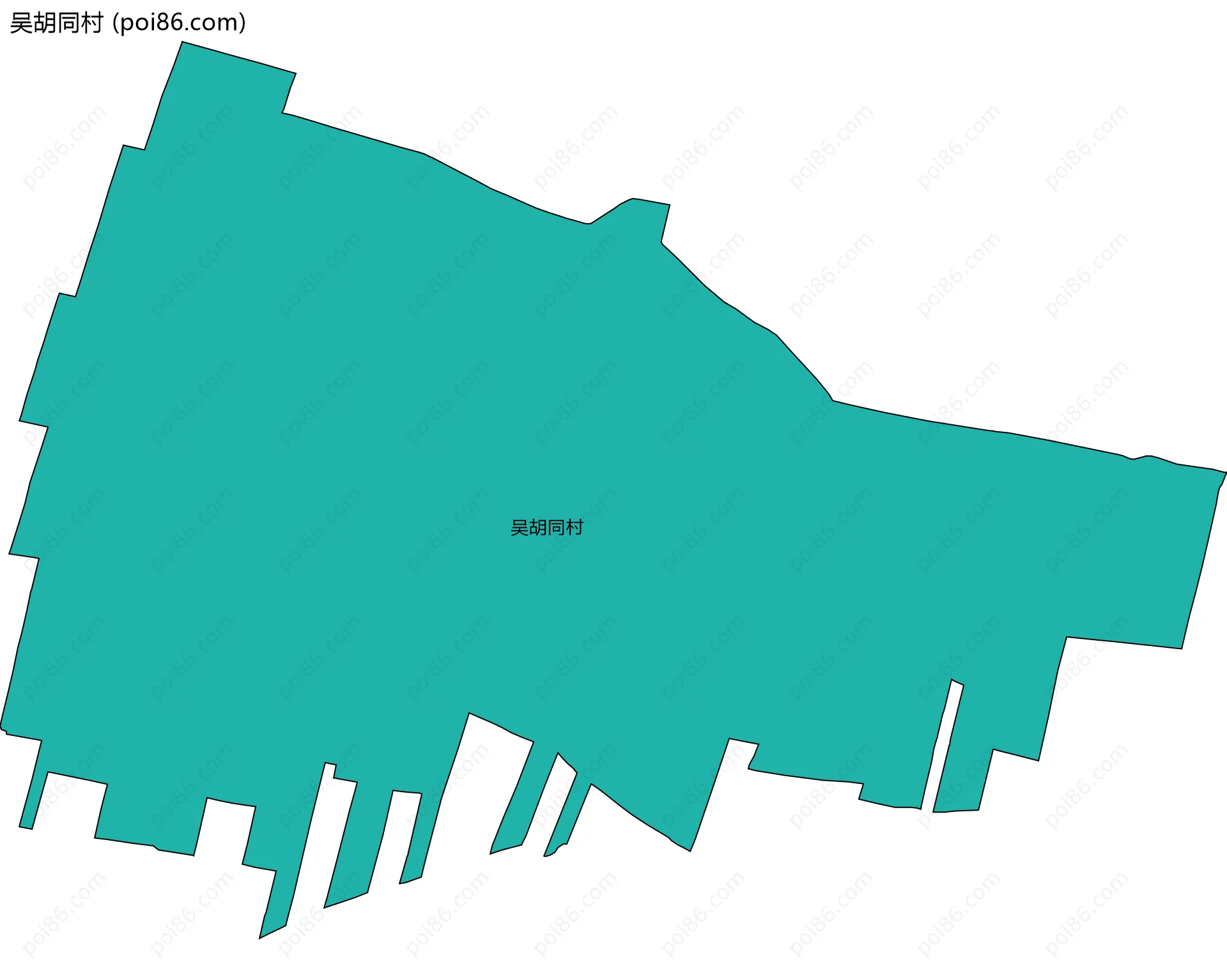 吴胡同村边界地图