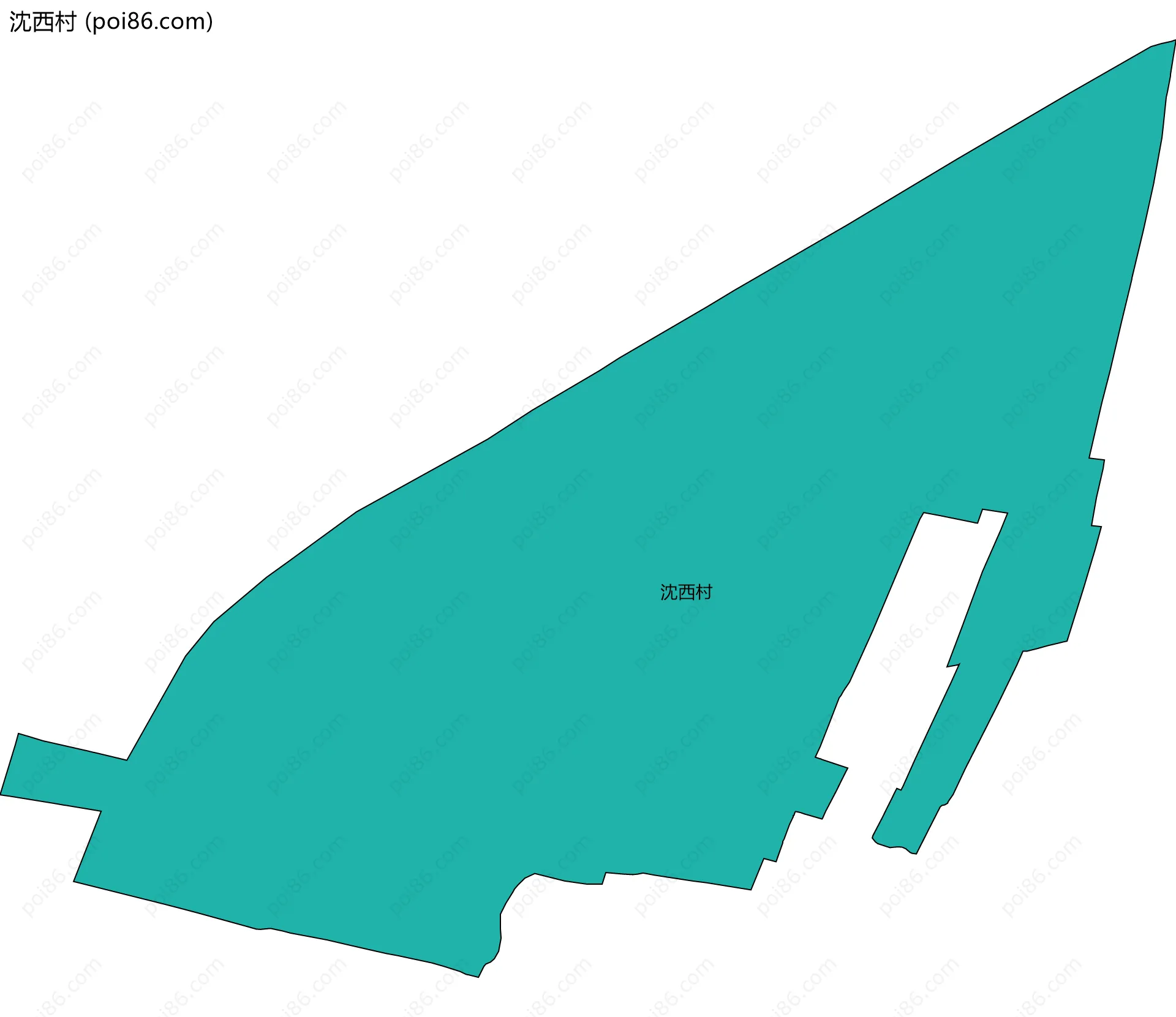 沈西村边界地图