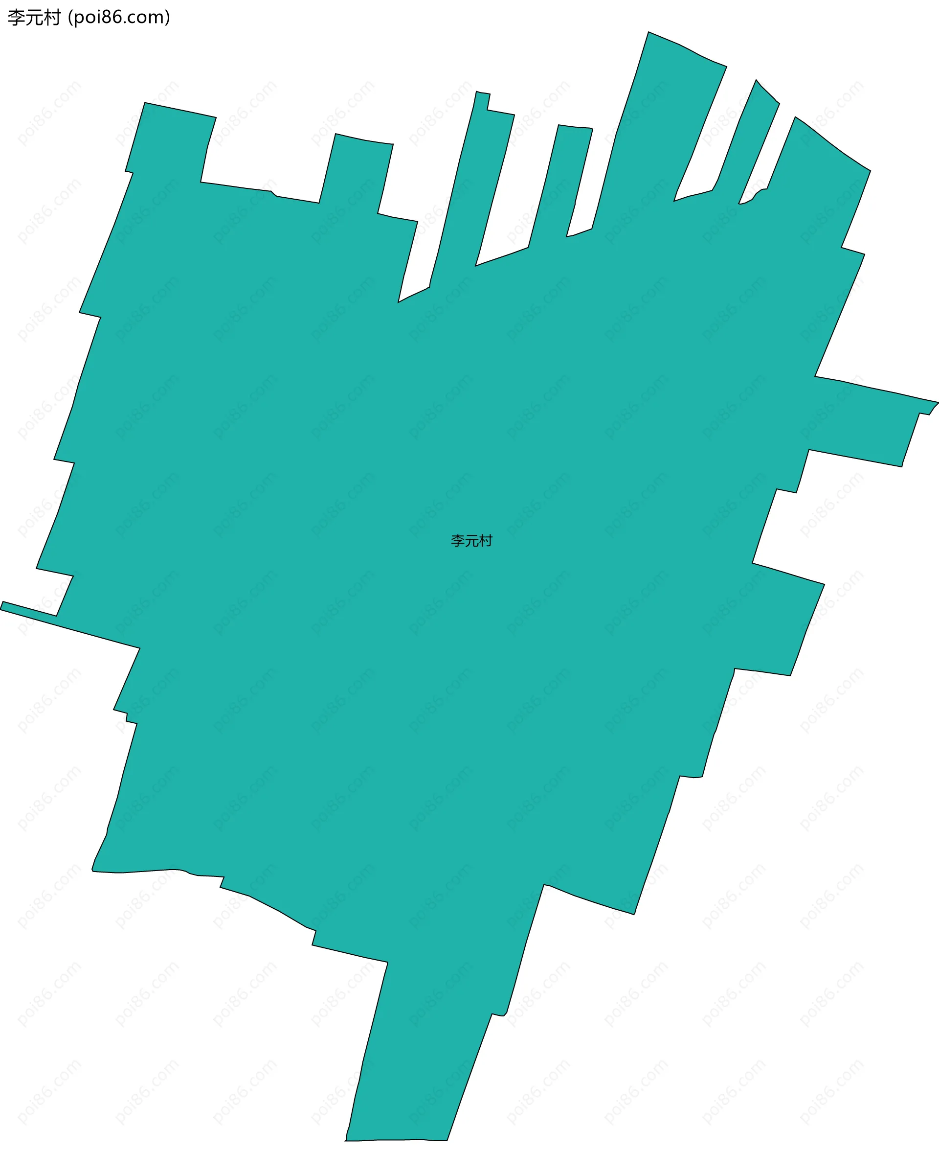 李元村边界地图