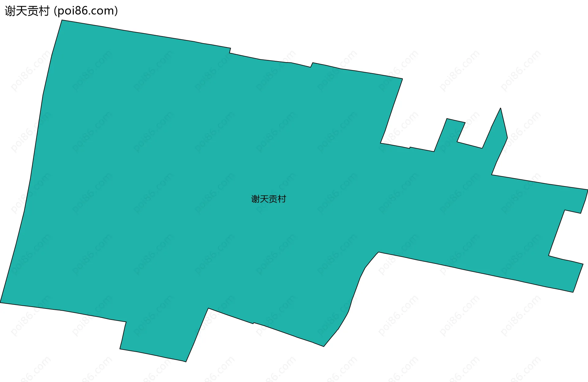 谢天贡村边界地图