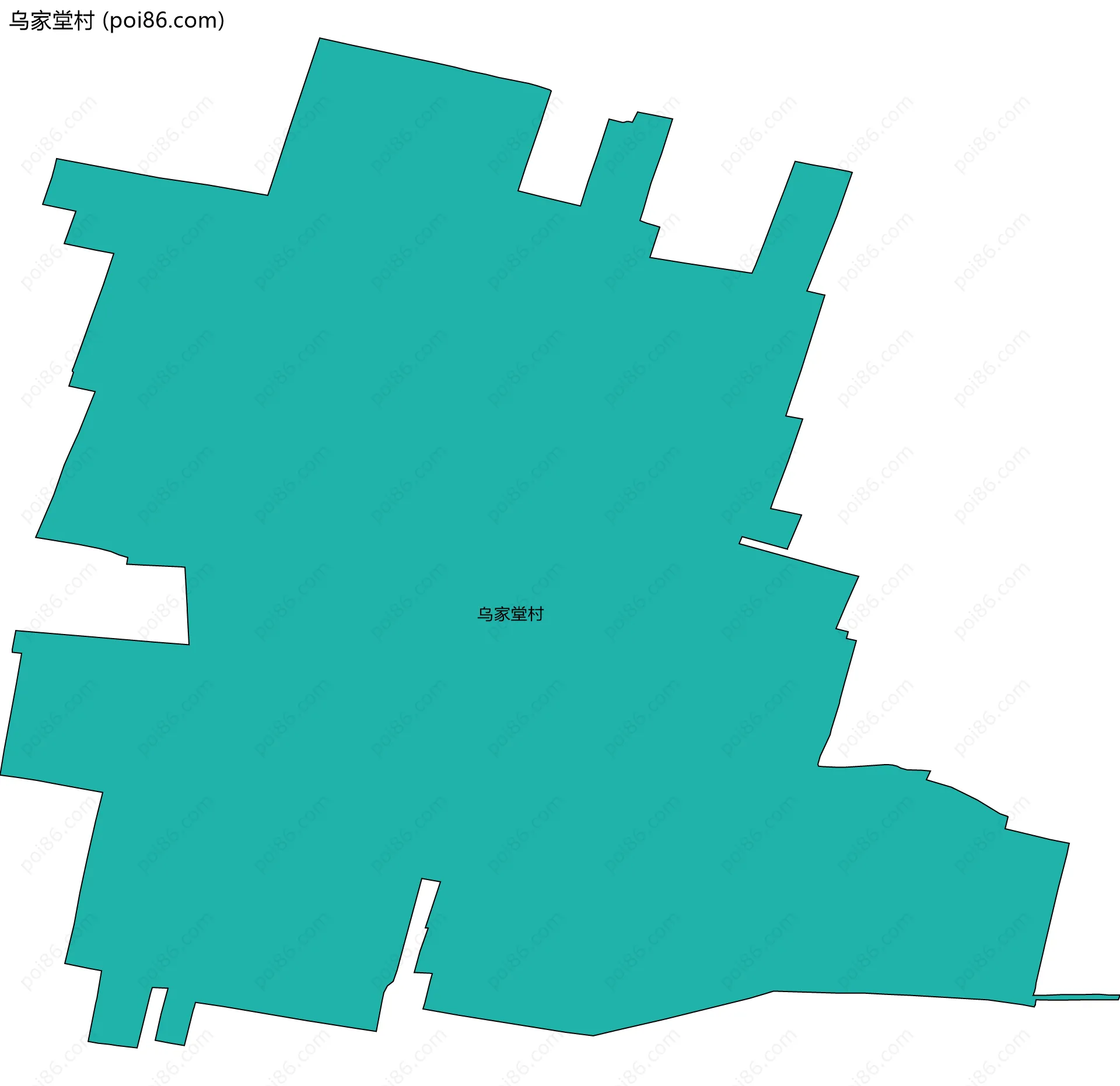 乌家堂村边界地图