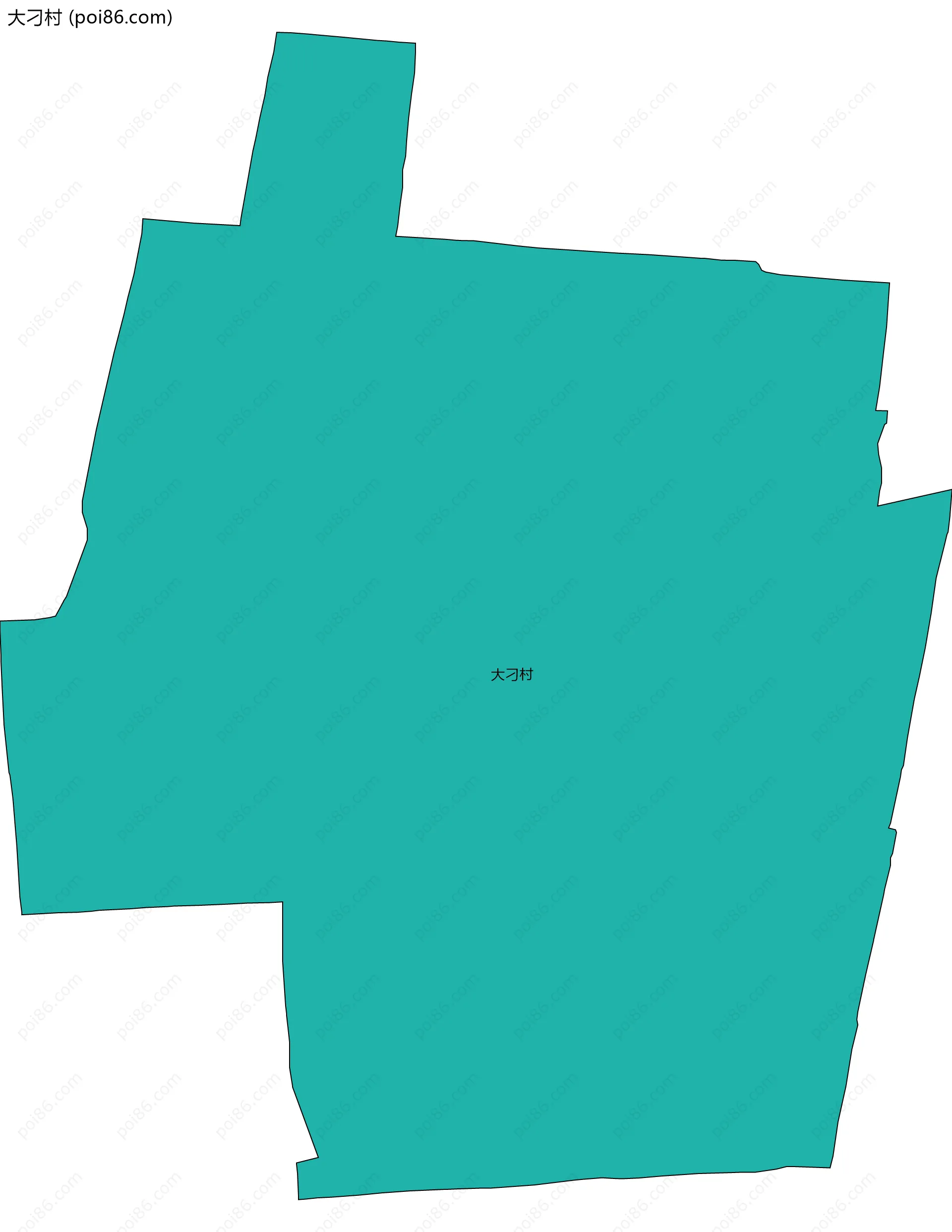 大刁村边界地图