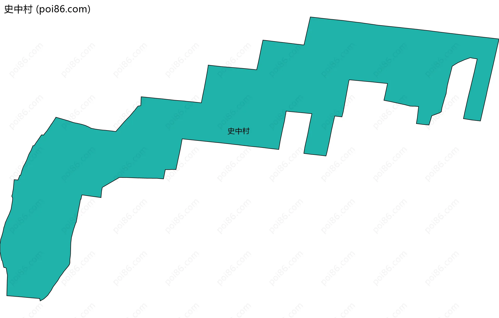 史中村边界地图