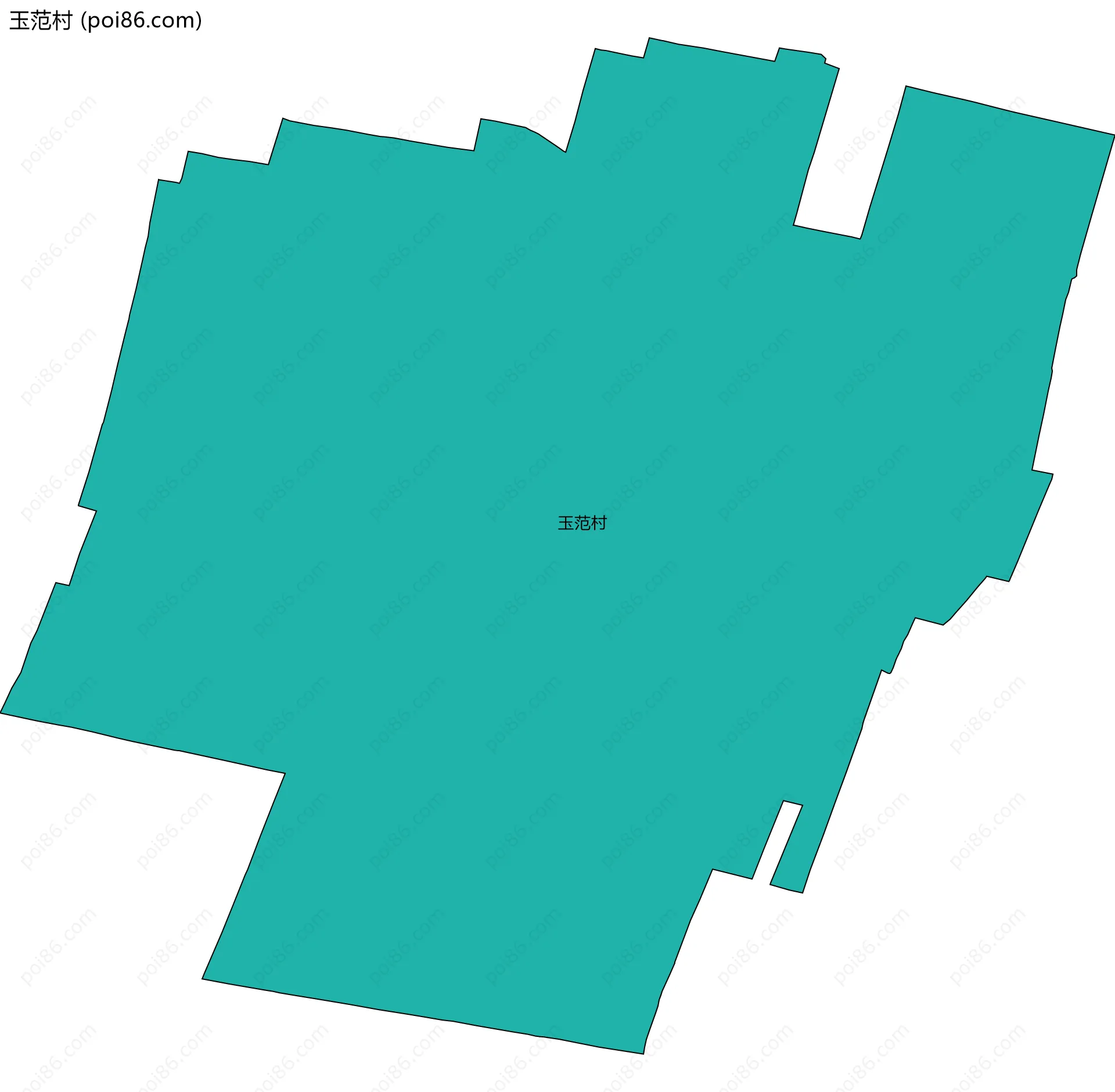 玉范村边界地图