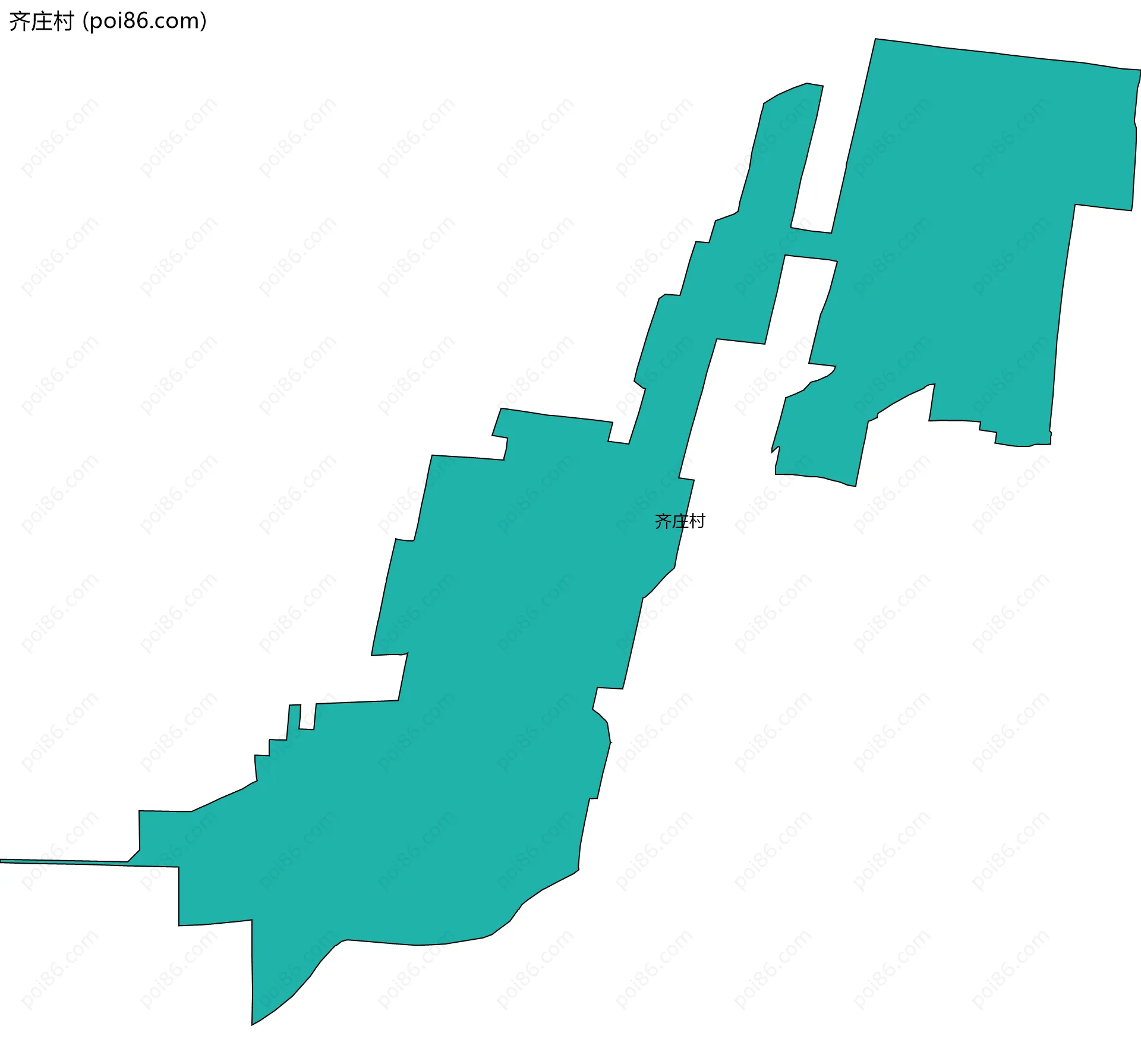 齐庄村边界地图