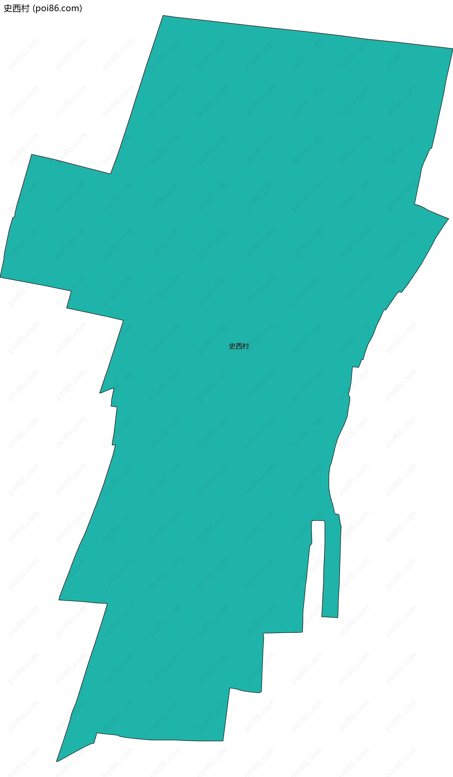 史西村边界地图