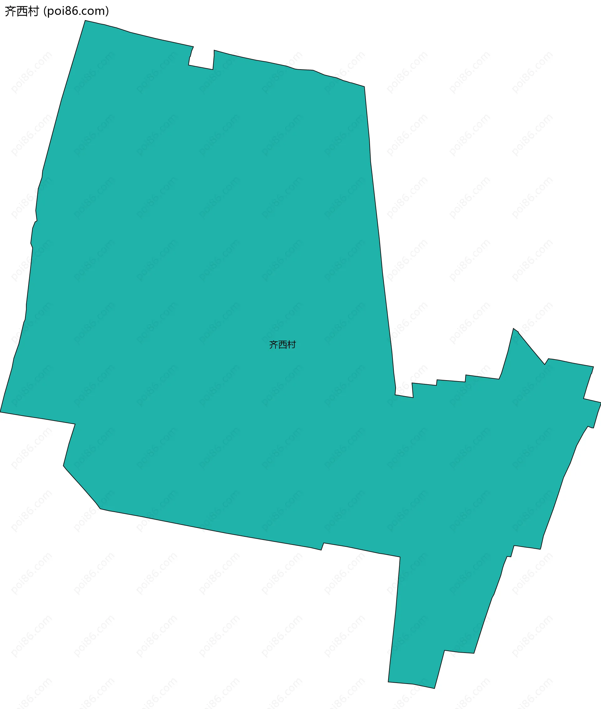 齐西村边界地图