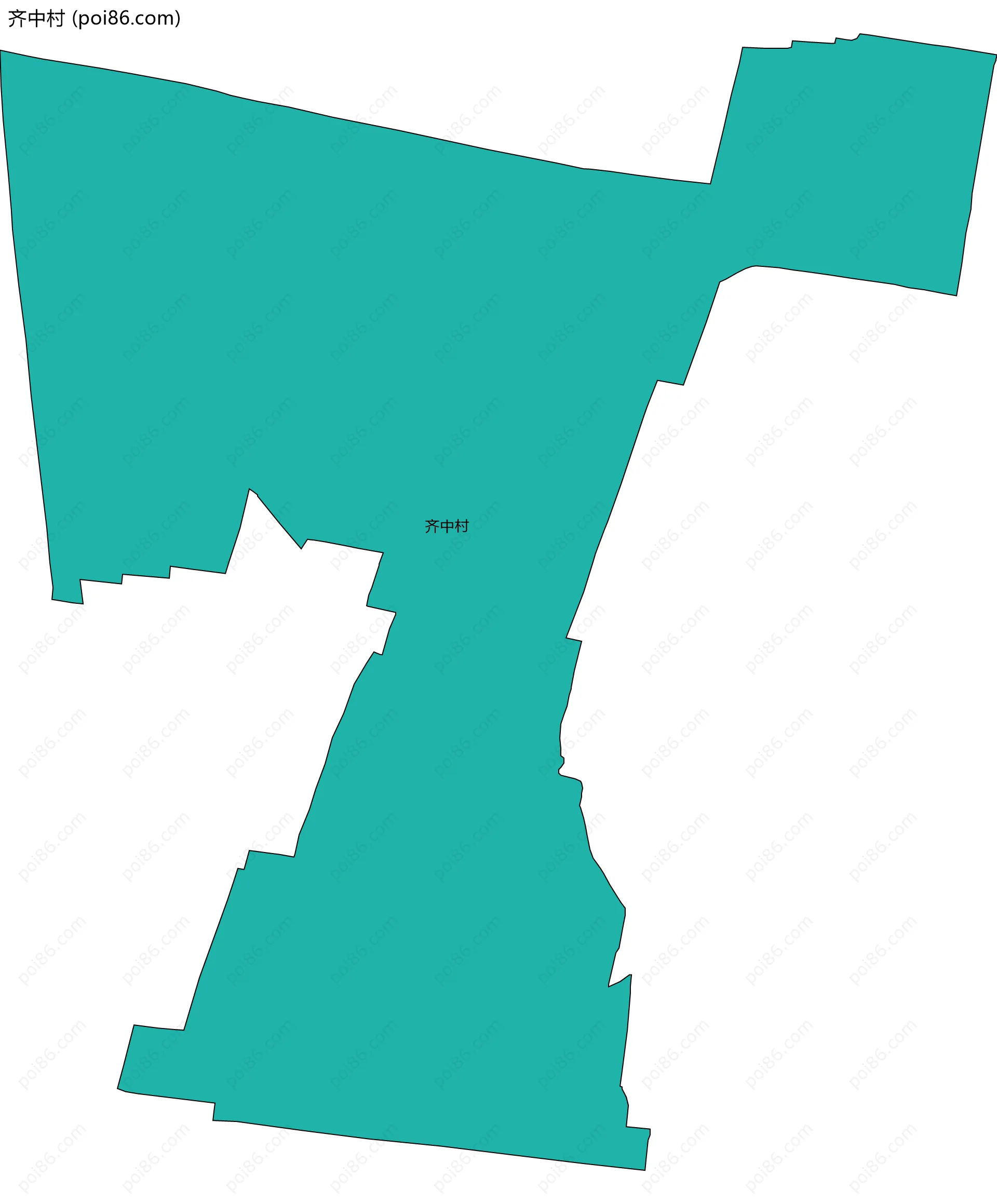 齐中村边界地图