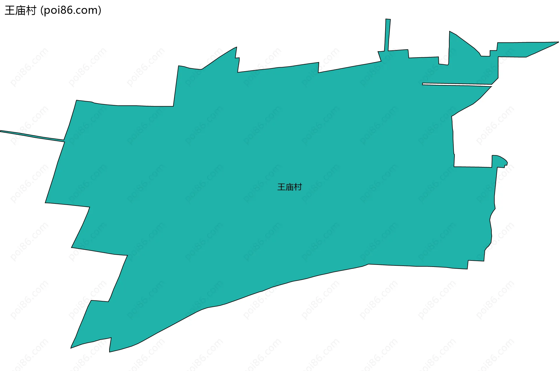 王庙村边界地图