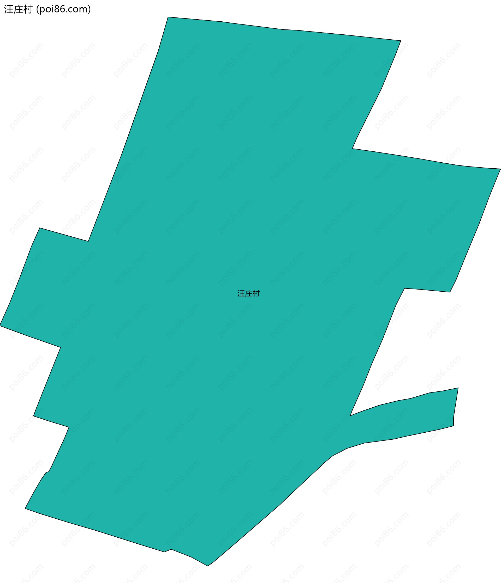 汪庄村边界地图