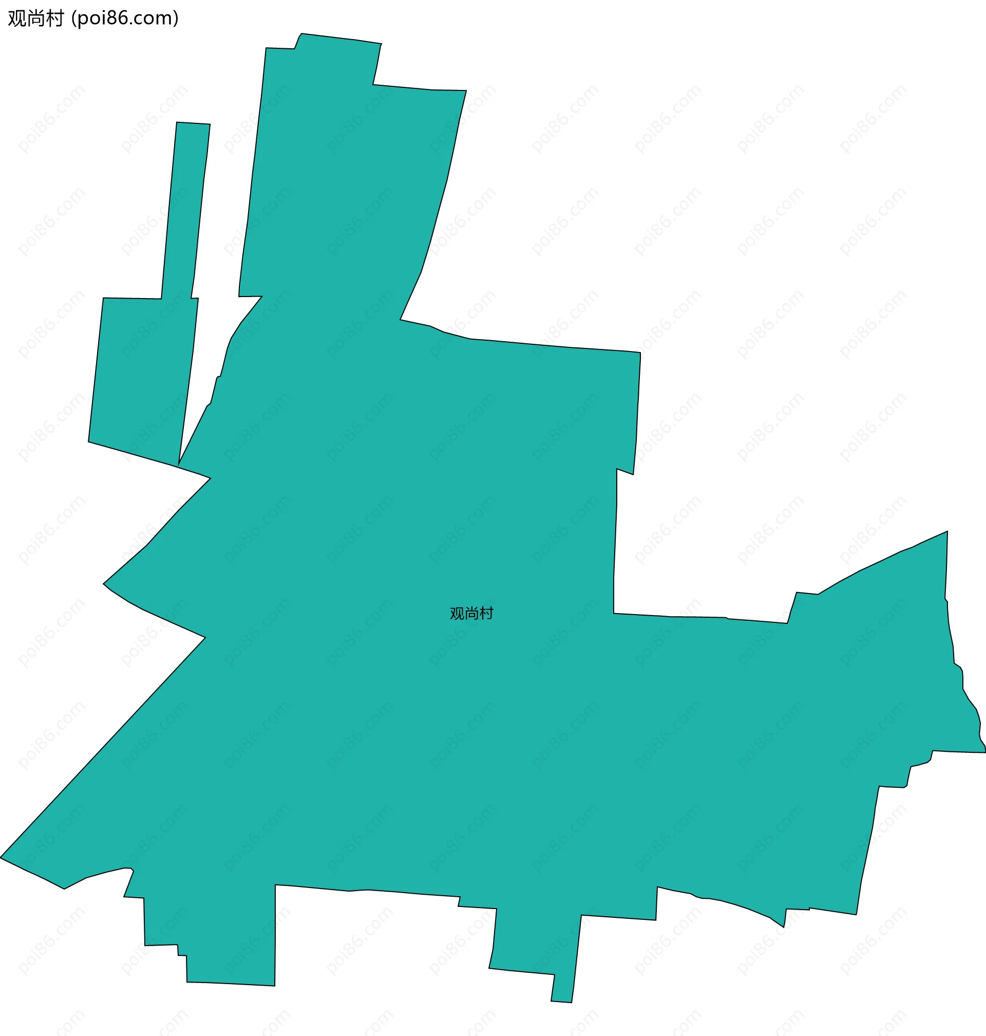 观尚村边界地图